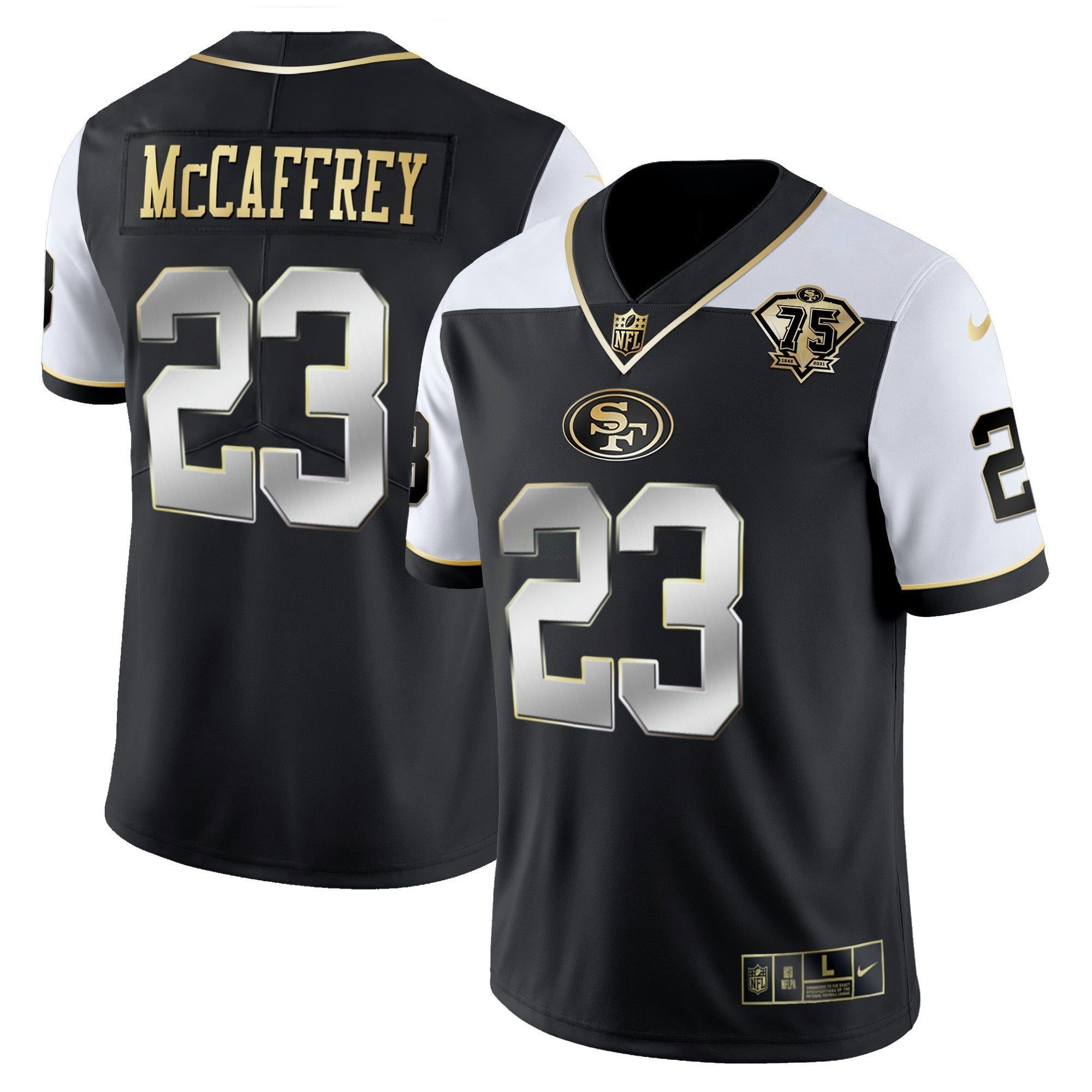 Camisa NFL Men’s 75th Anniversary Patch Vapor RFLCTV Dourada
