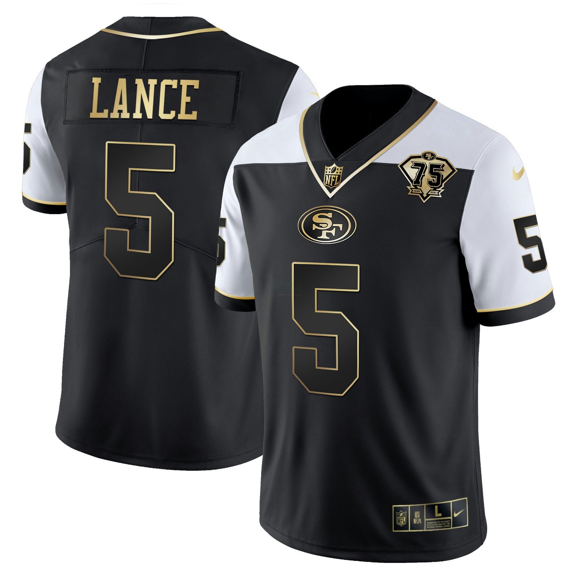 Camisa NFL Men’s 75th Anniversary Patch Vapor RFLCTV Dourada