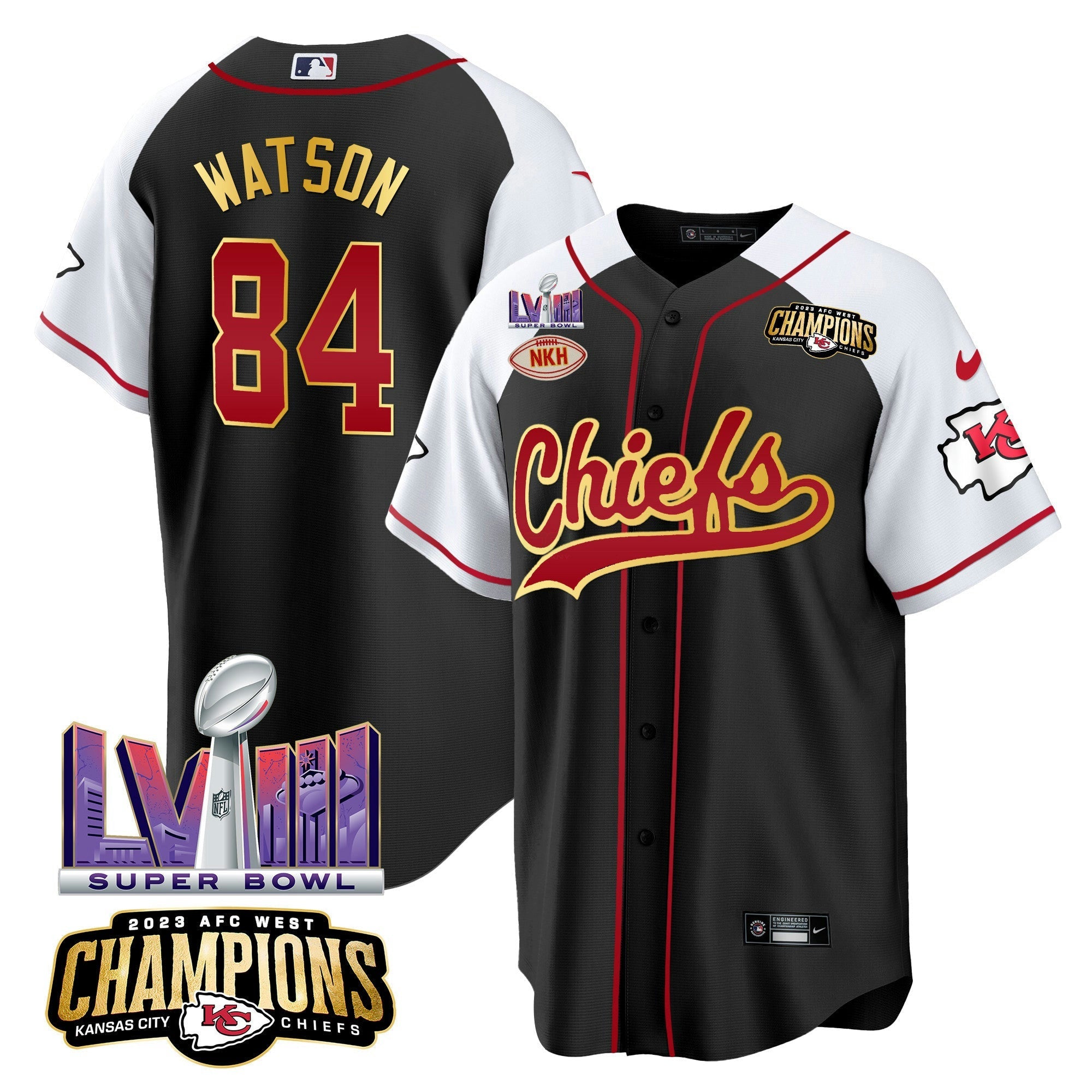 Camisa NFL Men’s AFC West Champions & Super Bowl LVIII Patch Jersey