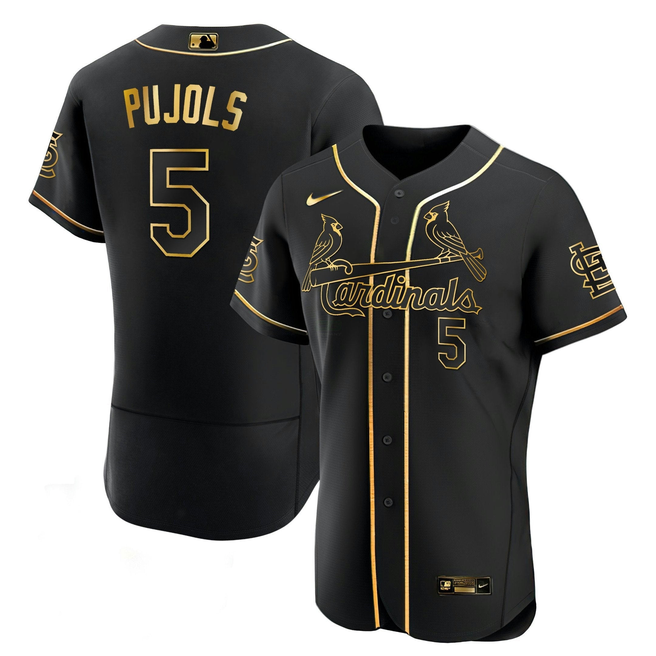 Camisa NFL Men’s Albert Pujols Arizona Branca Dourada & Preta Dourada Jersey