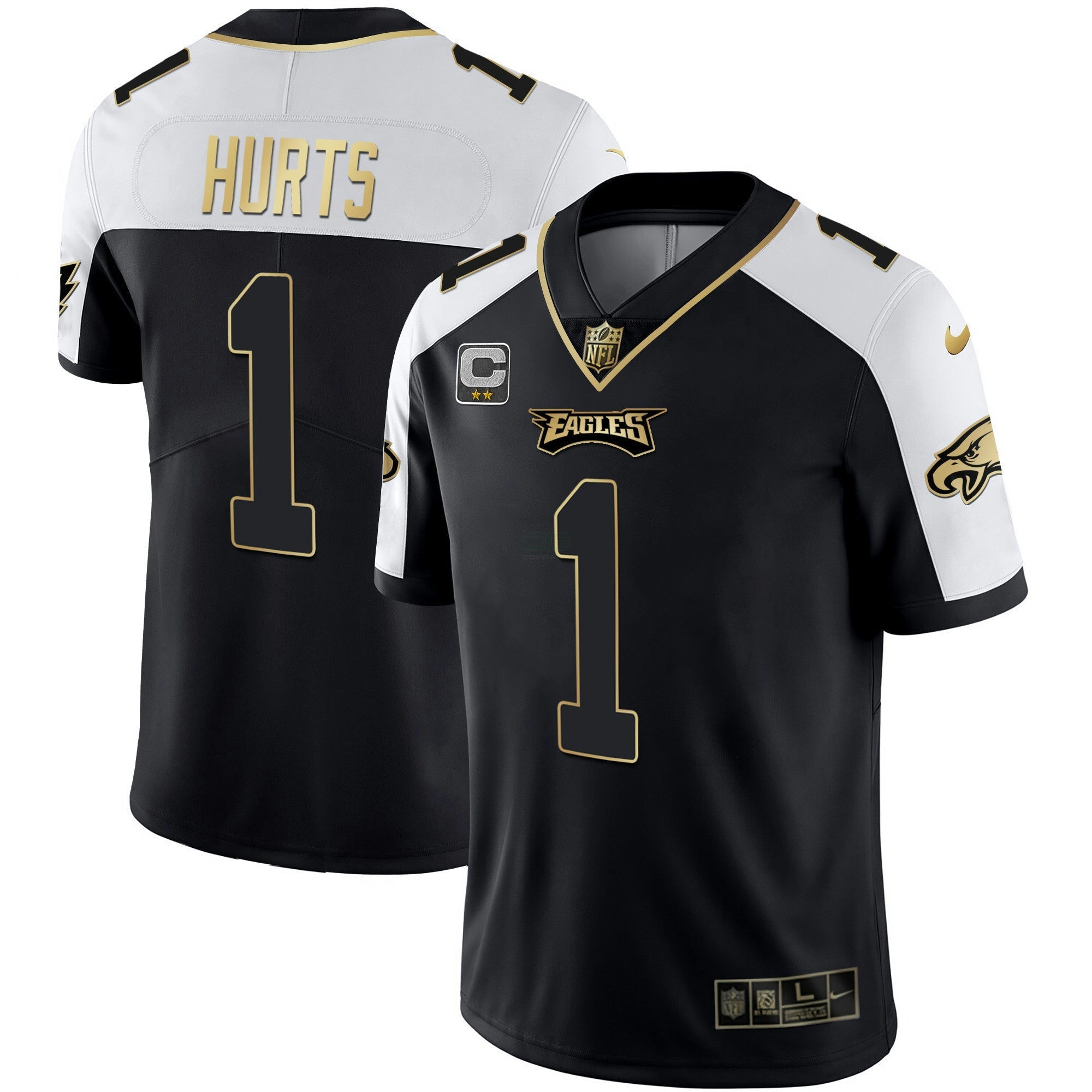 Camisa NFL Men’s Alternativa Vapor Preta Dourada Limited