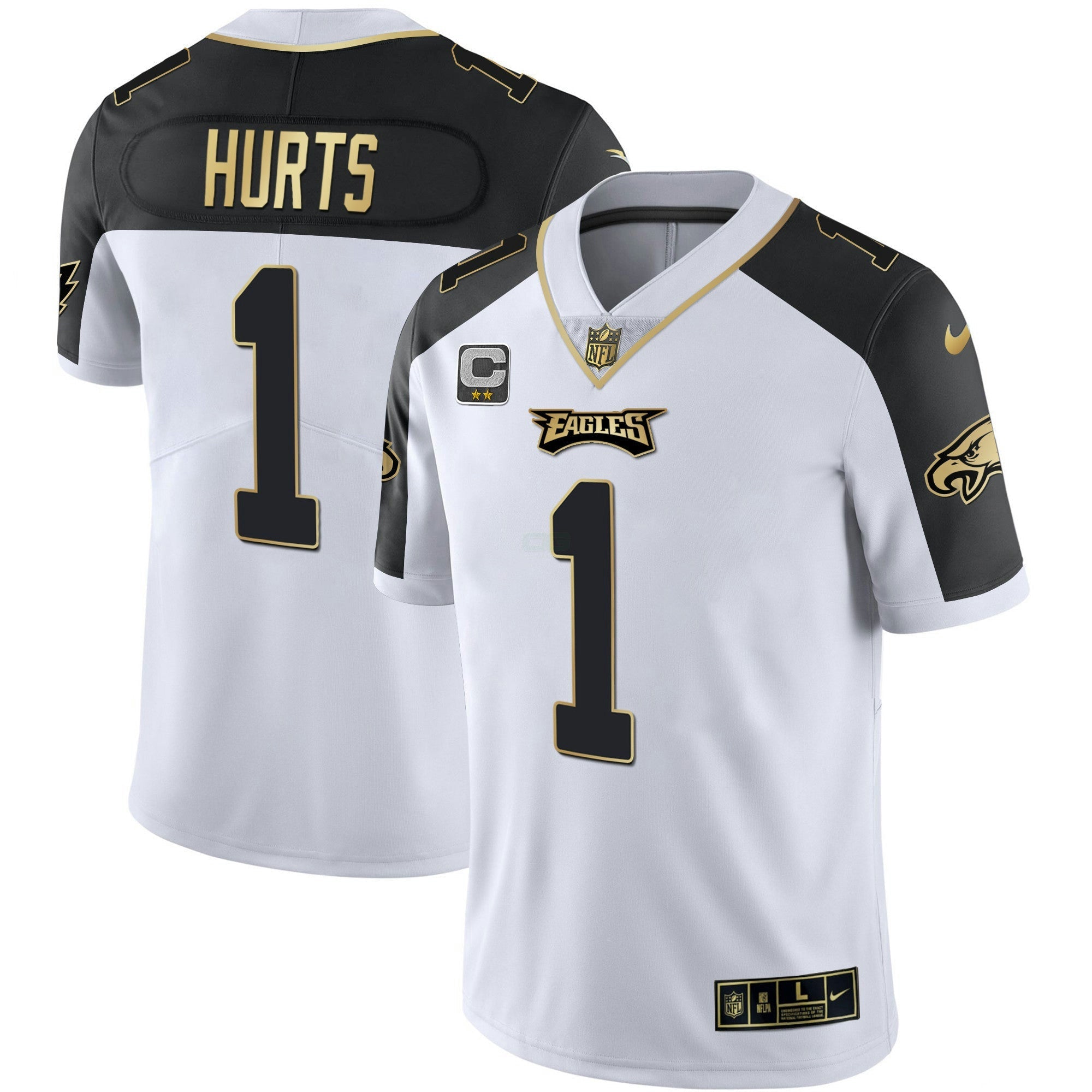 Camisa NFL Men’s Alternativa Vapor Preta Dourada Limited