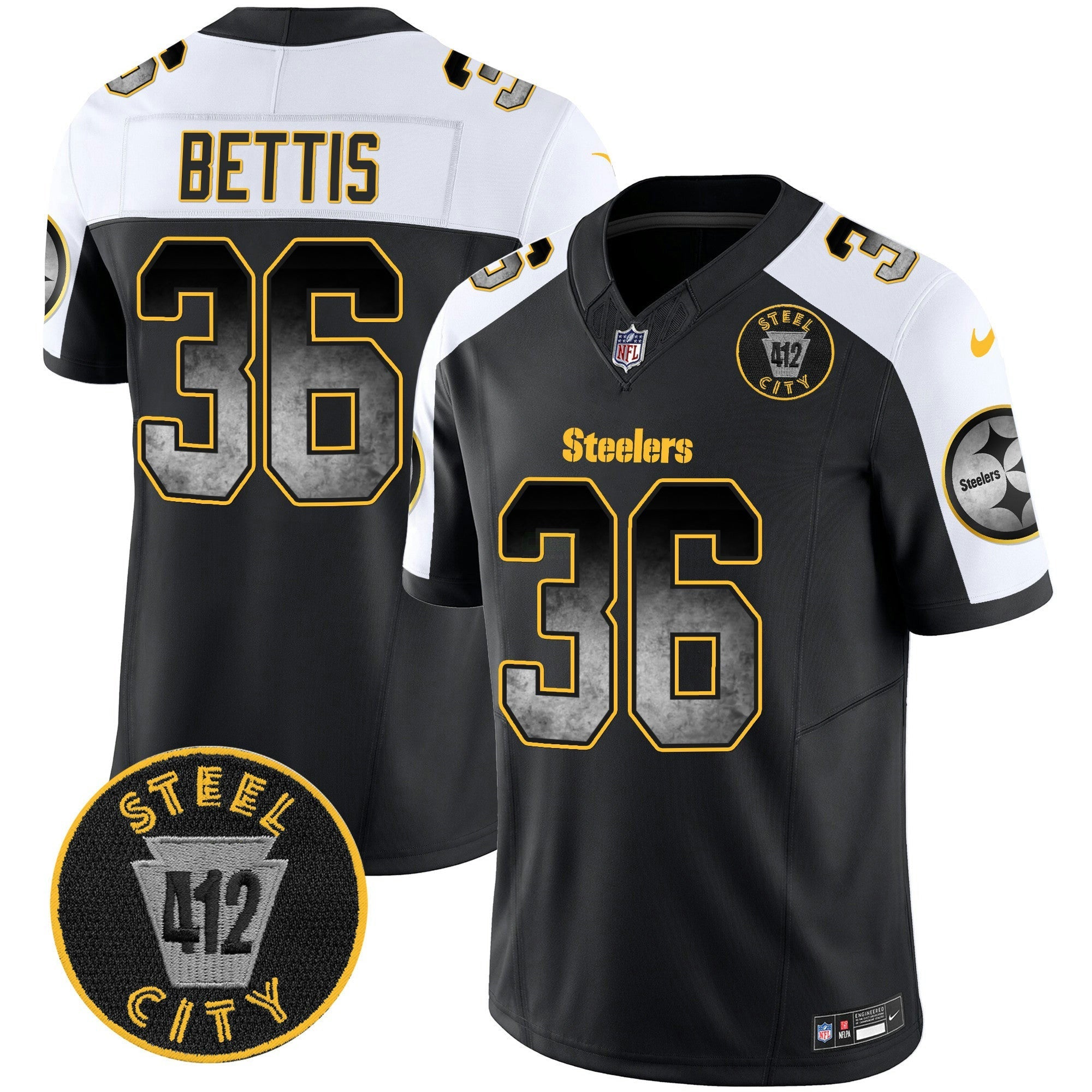 Camisa NFL Men’s Arch Smoke 412 Patch Vapor Limited Jersey