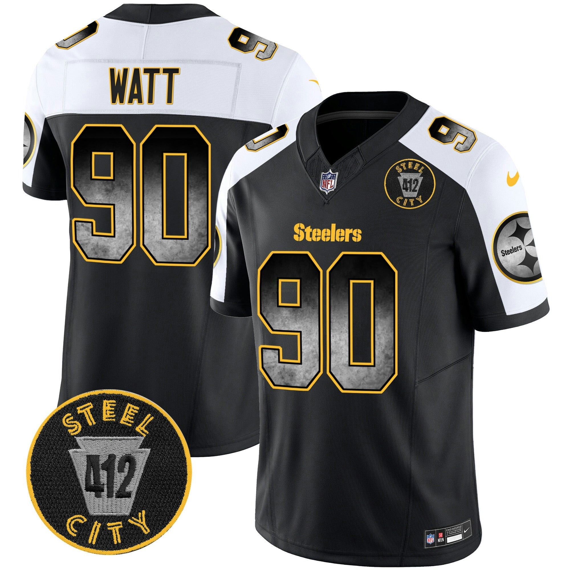 Camisa NFL Men’s Arch Smoke 412 Patch Vapor Limited Jersey