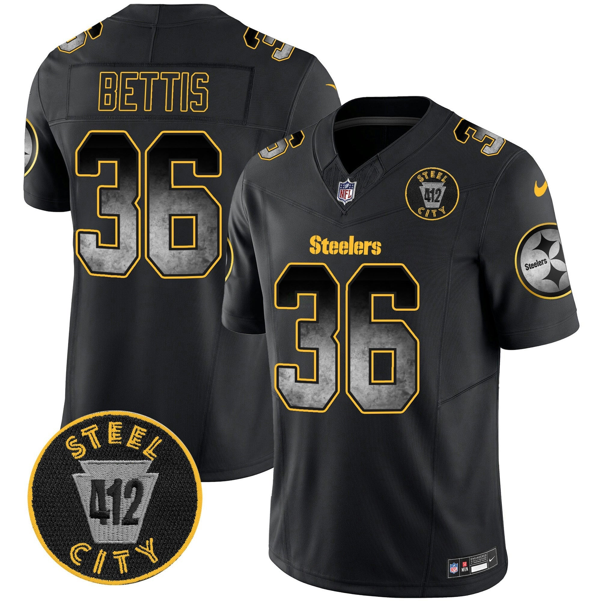 Camisa NFL Men’s Arch Smoke 412 Patch Vapor Limited Jersey