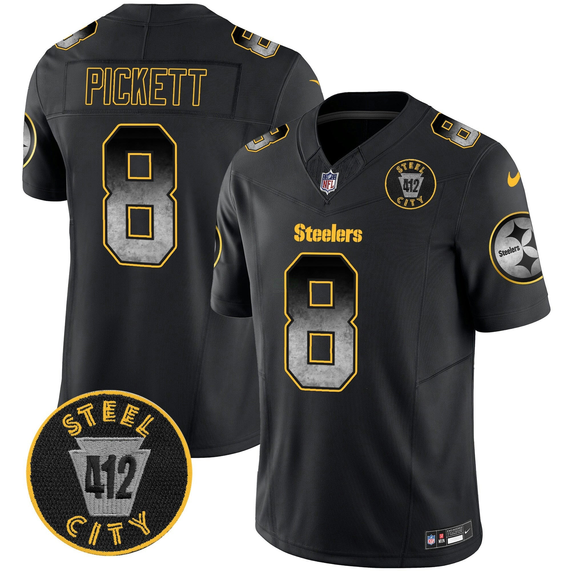 Camisa NFL Men’s Arch Smoke 412 Patch Vapor Limited Jersey