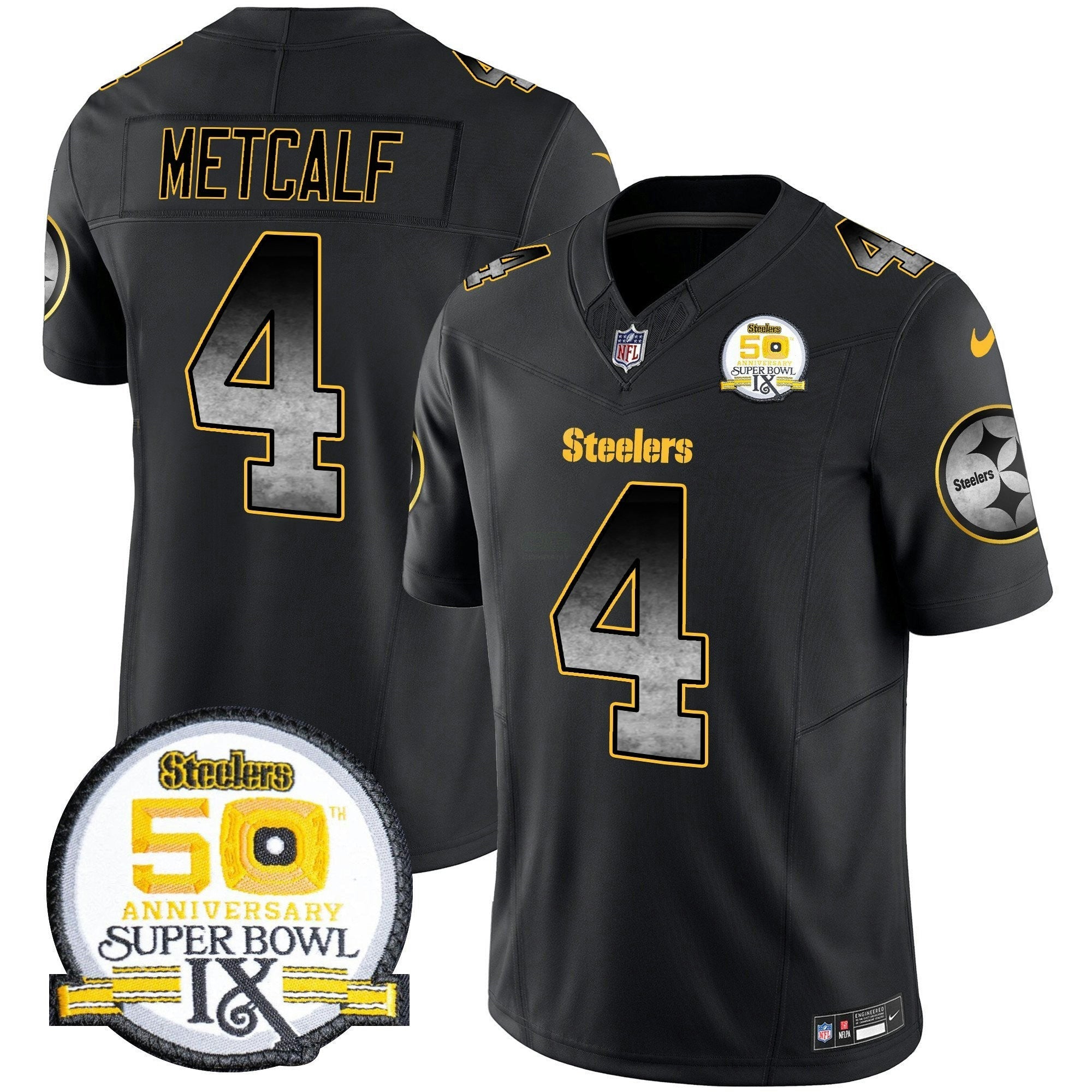 Camisa NFL Men’s Arch Smoke 50th Anniversary Of Super Bowl IX Patch Vapor Limited Jersey