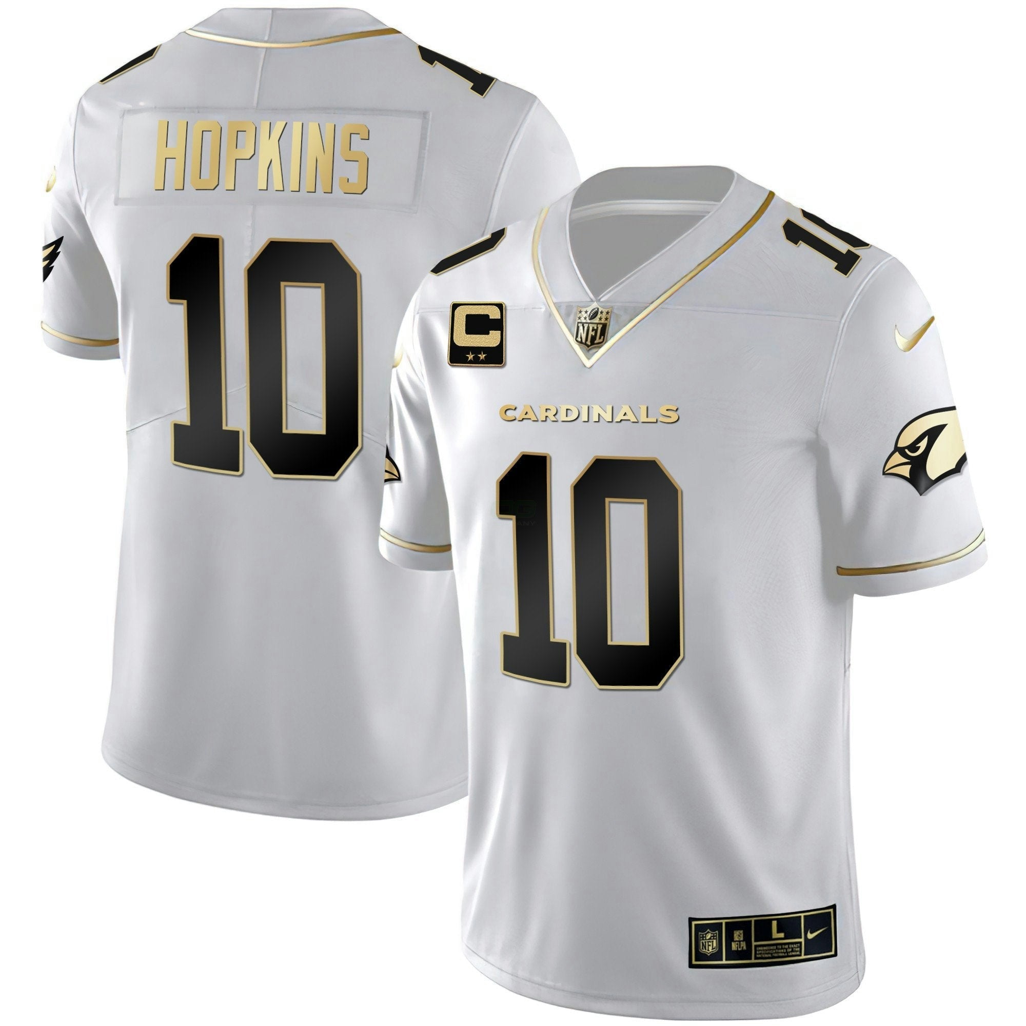 Camisa NFL Men’s Arizona Preta Dourada & Branca Dourada Vapor Limited Jersey