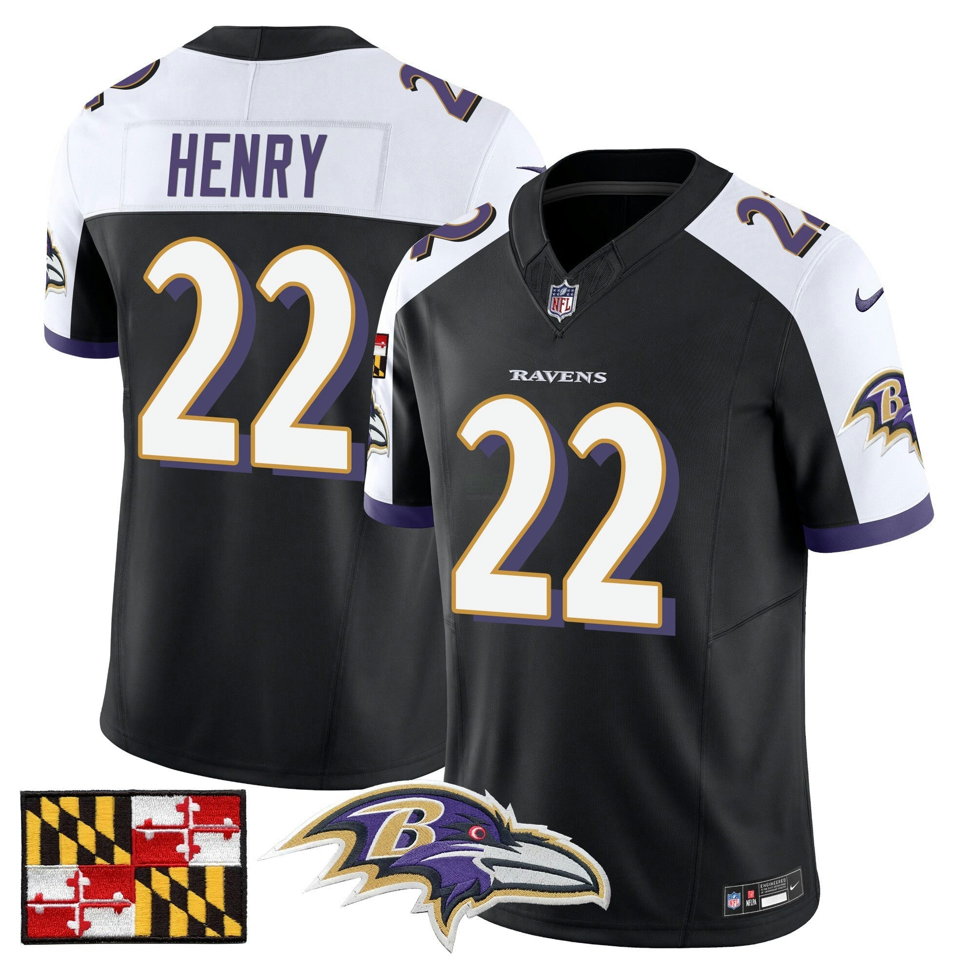 Camisa NFL Men’s Baltimore 2024 Maryland Flag Vapor Limited Jersey