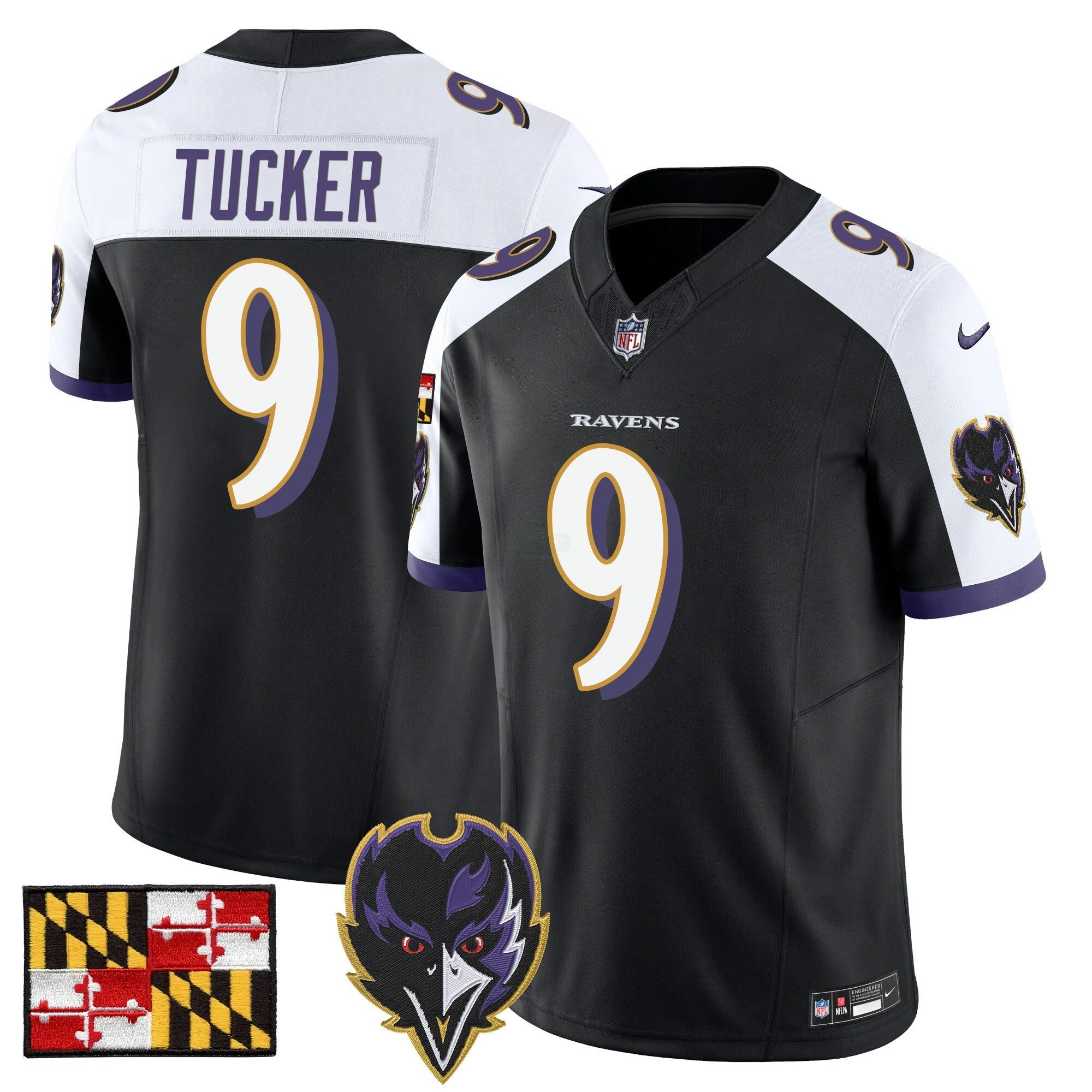 Camisa NFL Men’s Baltimore 2024 Maryland Flag Vapor Limited Jersey V2