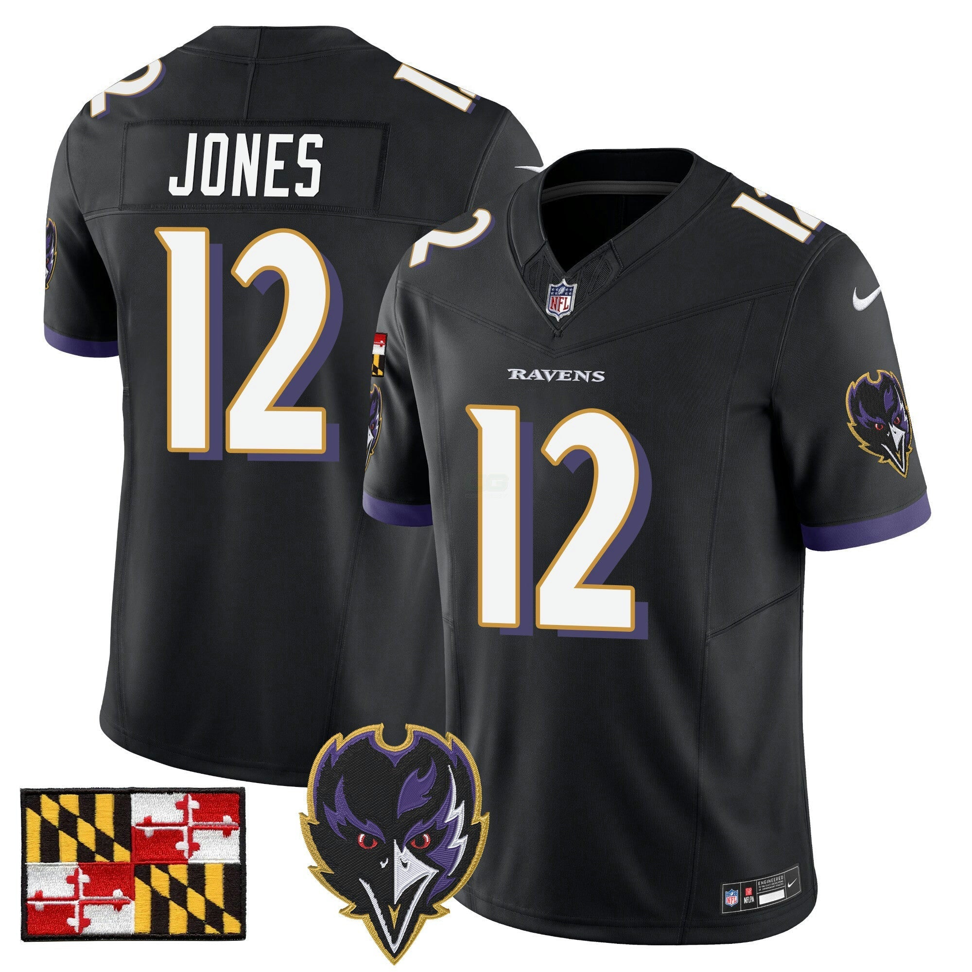 Camisa NFL Men’s Baltimore 2024 Maryland Flag Vapor Limited Jersey V2