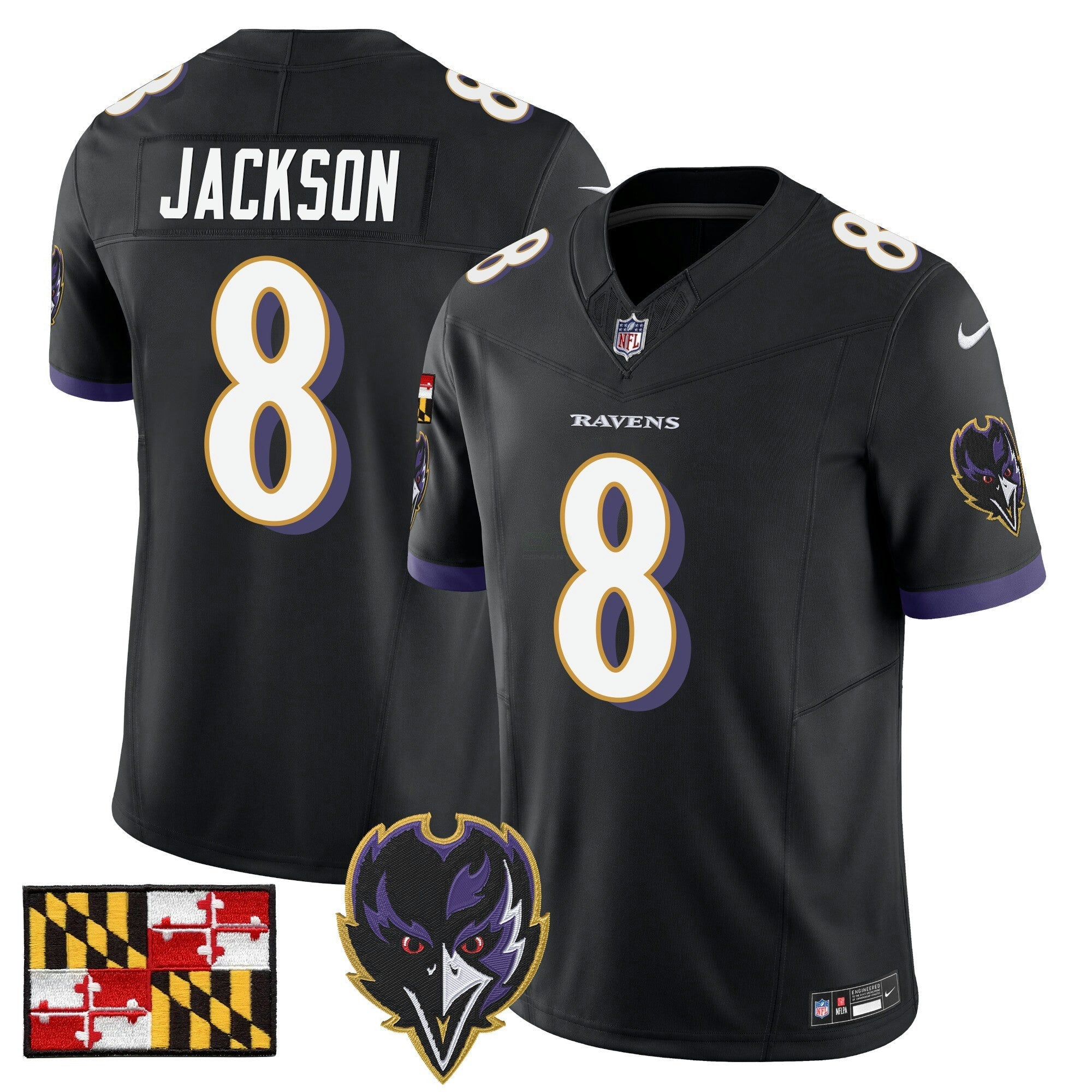 Camisa NFL Men’s Baltimore 2024 Maryland Flag Vapor Limited Jersey V2