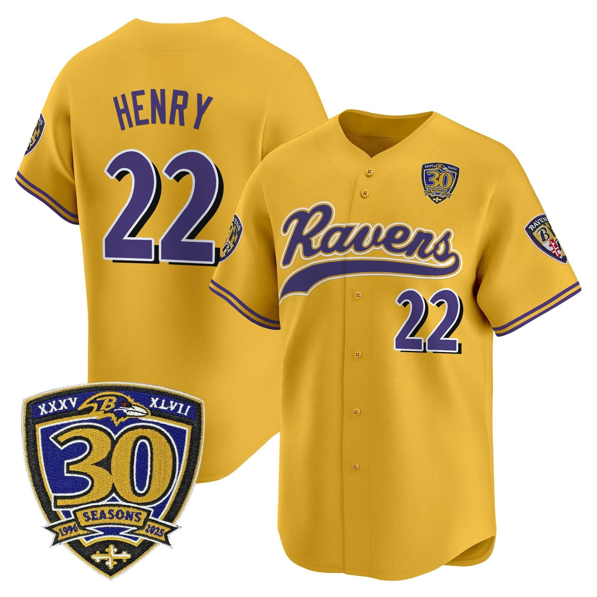 Camisa NFL Men’s Baltimore 2025 Vapor Jersey – 30th Anniversary Patch