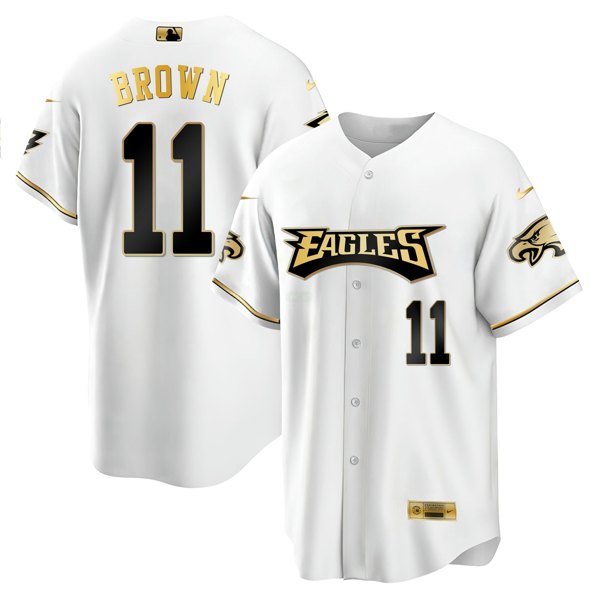 Camisa NFL Men’s Baseball Branca Dourada & Preta Dourada