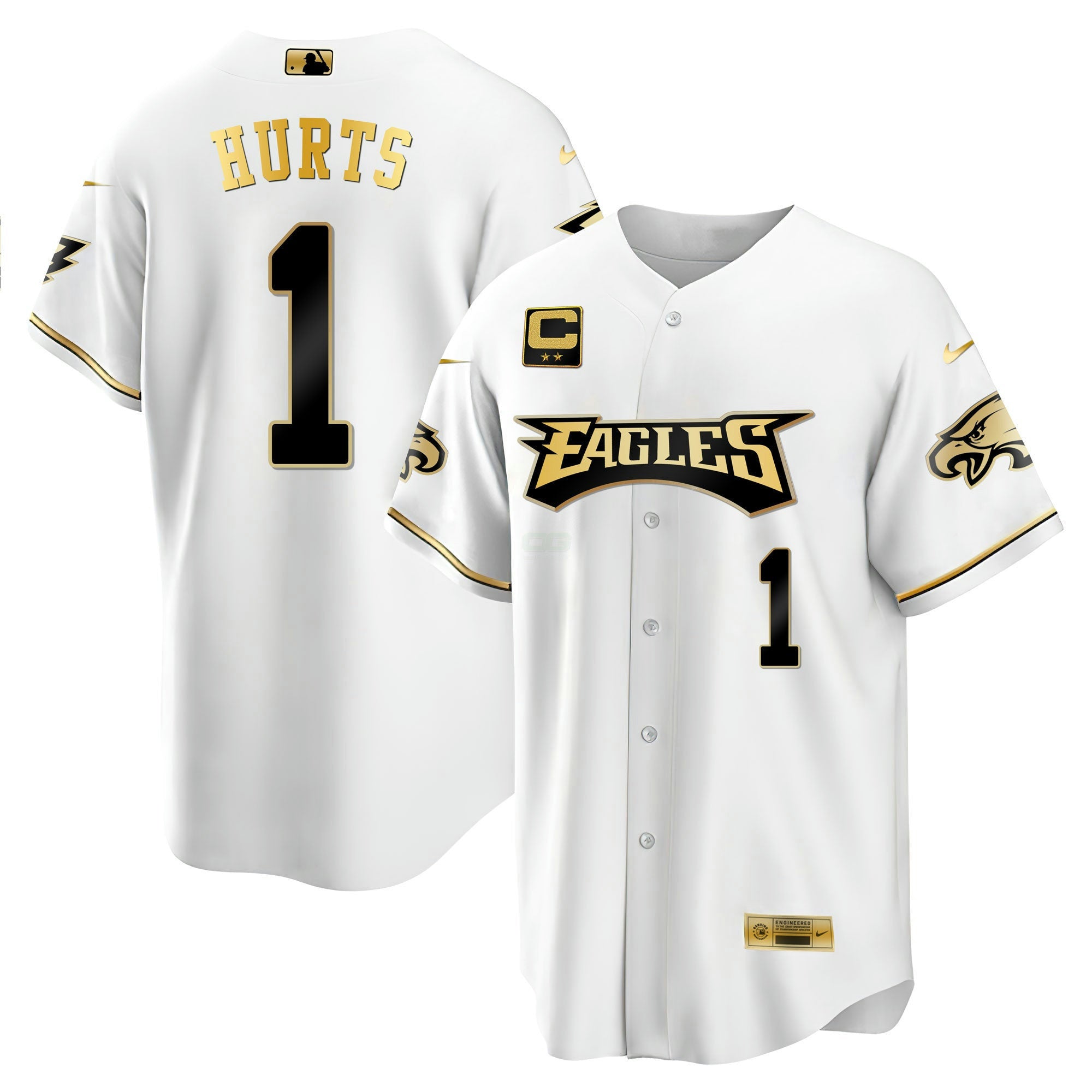 Camisa NFL Men’s Baseball Branca Dourada & Preta Dourada