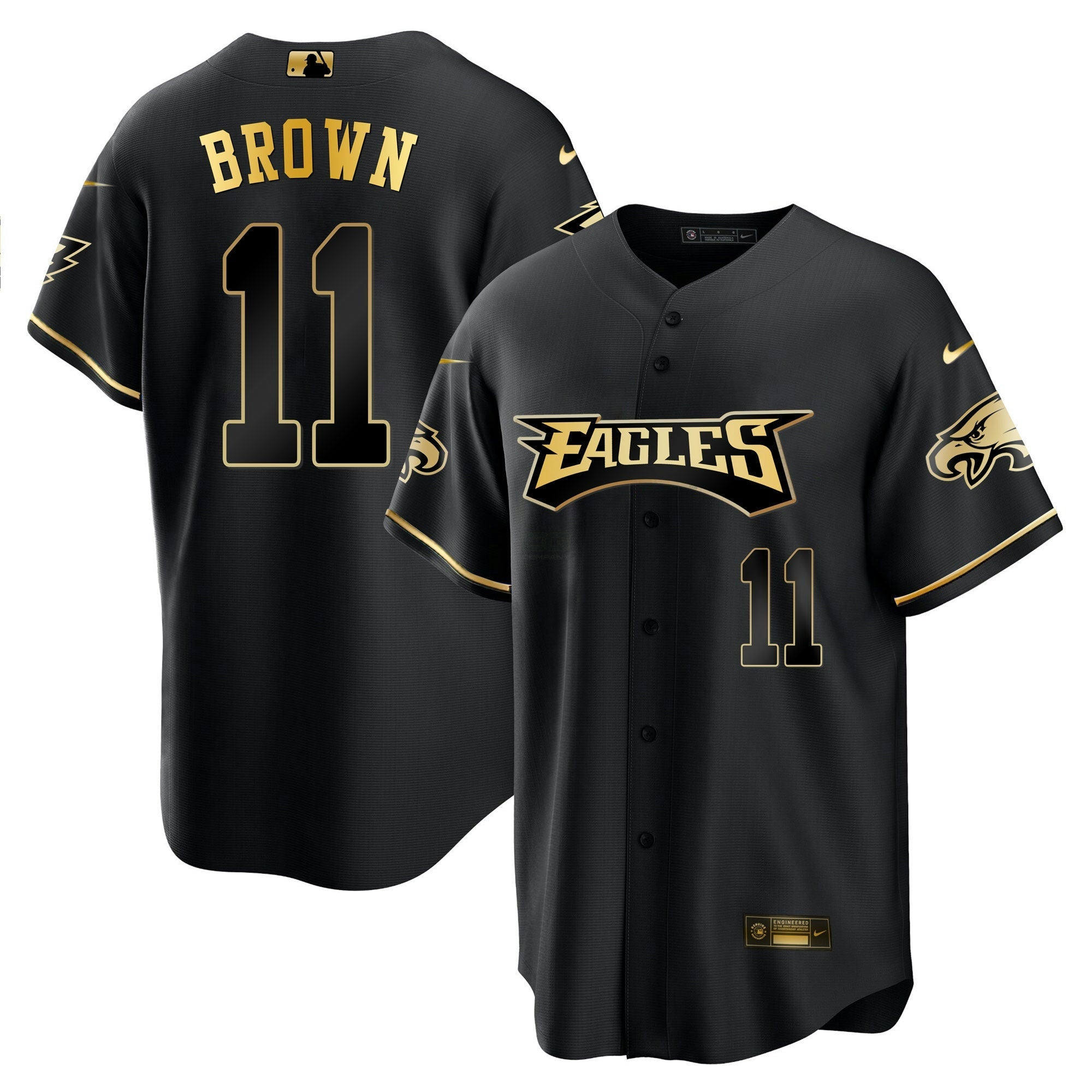 Camisa NFL Men’s Baseball Branca Dourada & Preta Dourada