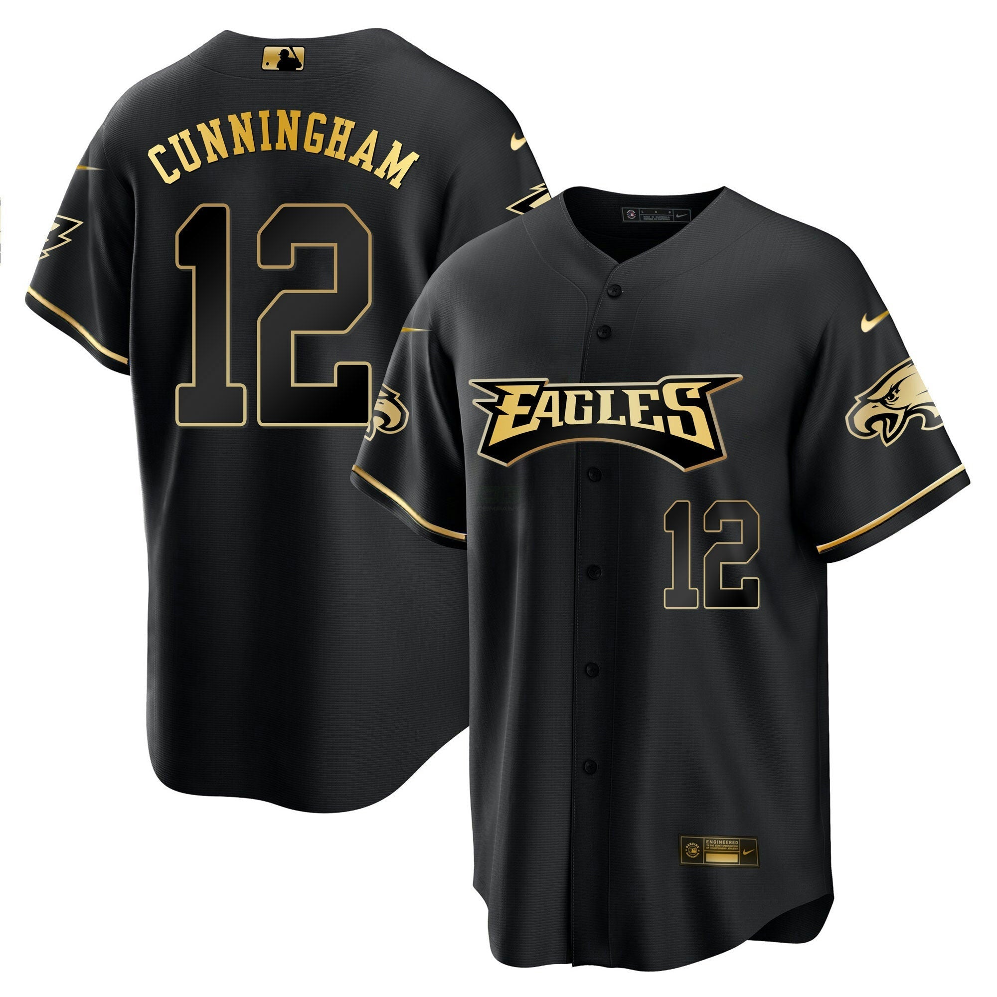 Camisa NFL Men’s Baseball Branca Dourada & Preta Dourada