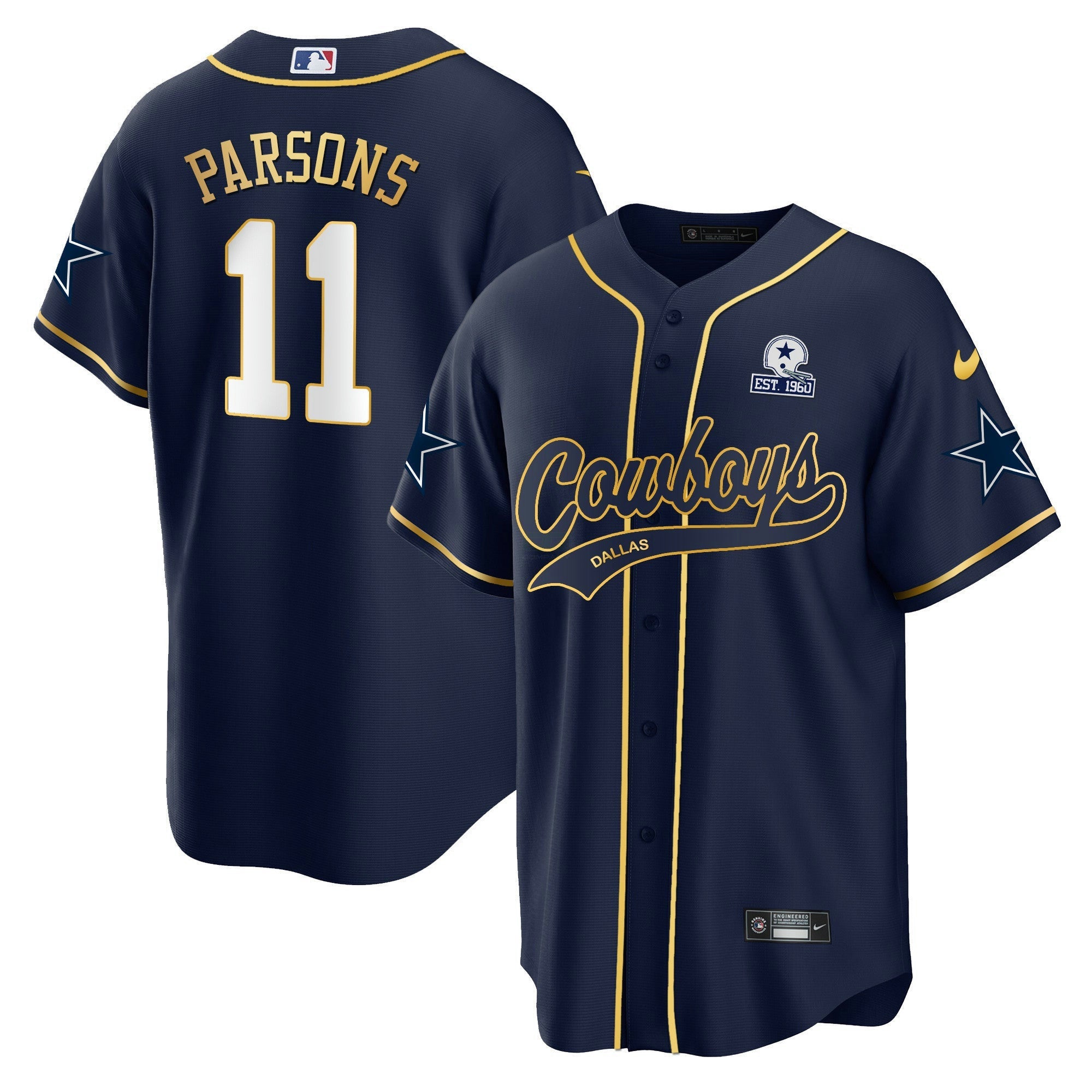 Camisa NFL Men’s Baseball Gold Jersey
