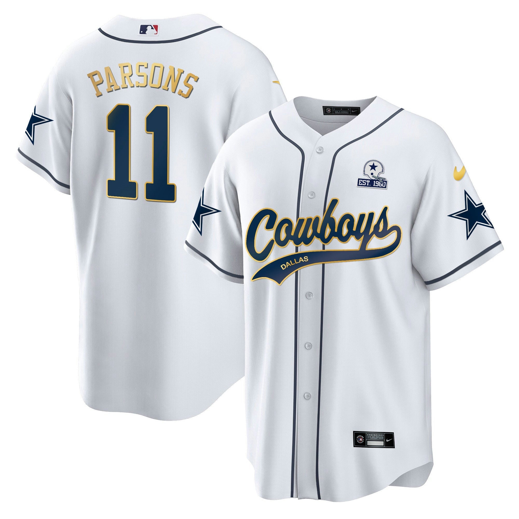 Camisa NFL Men’s Baseball Gold Jersey