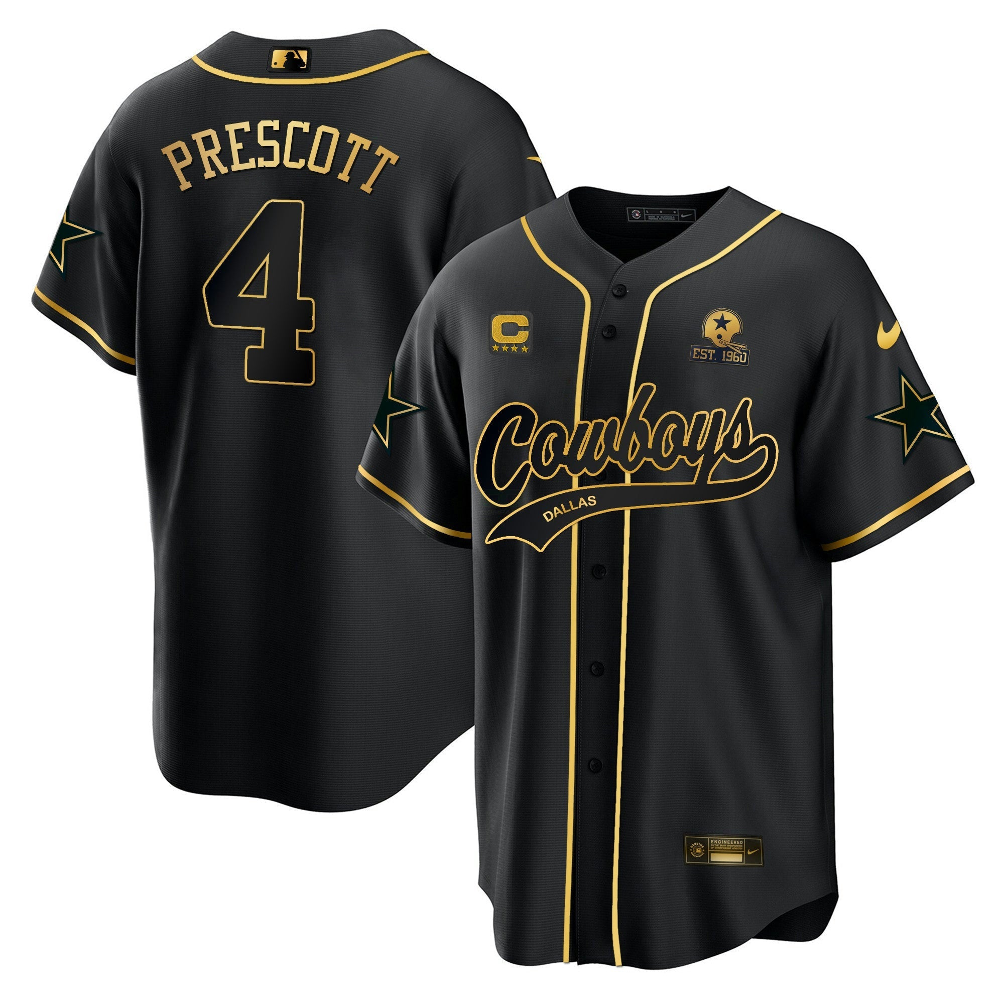 Camisa NFL Men’s Baseball Gold Jersey