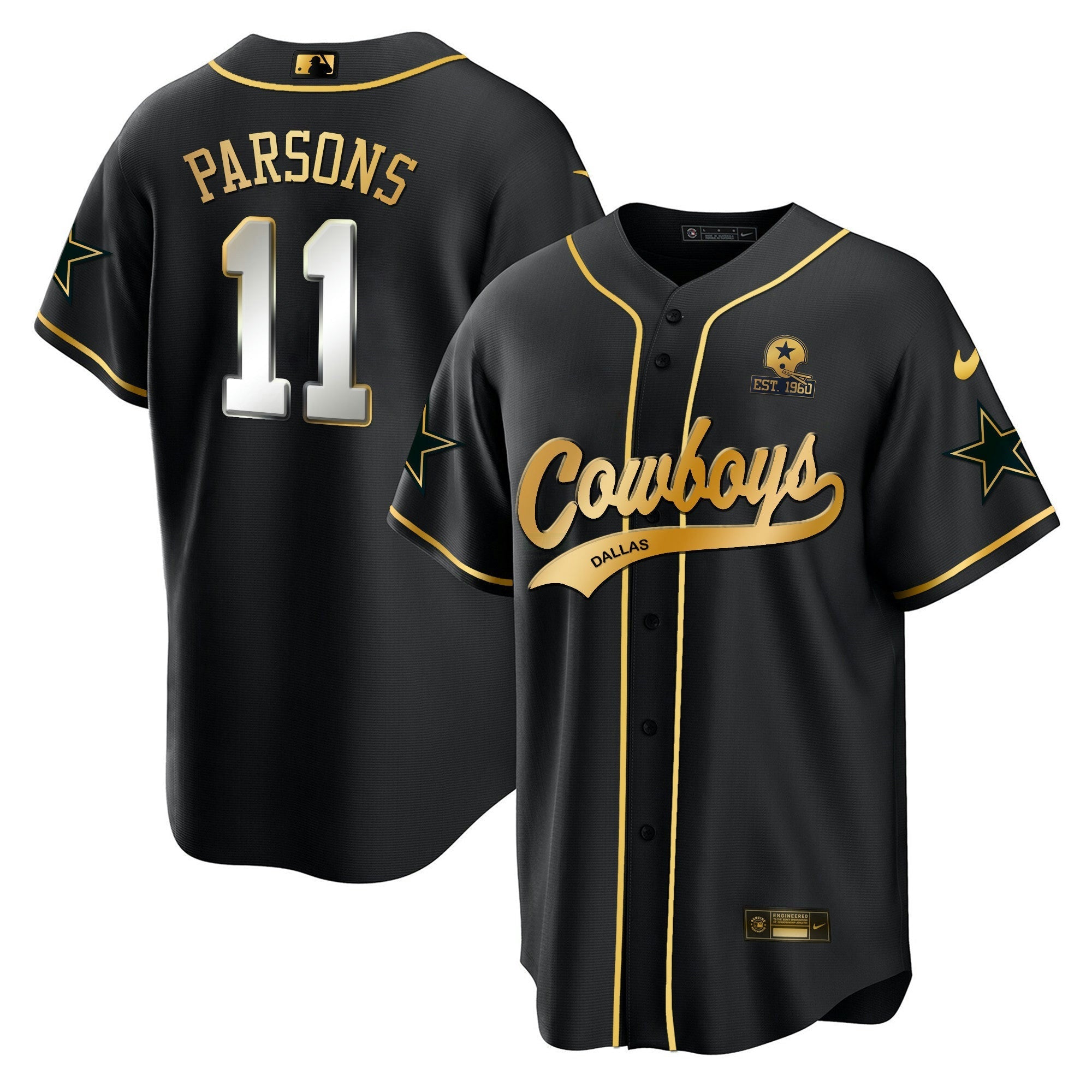 Camisa NFL Men’s Baseball Gold Jersey