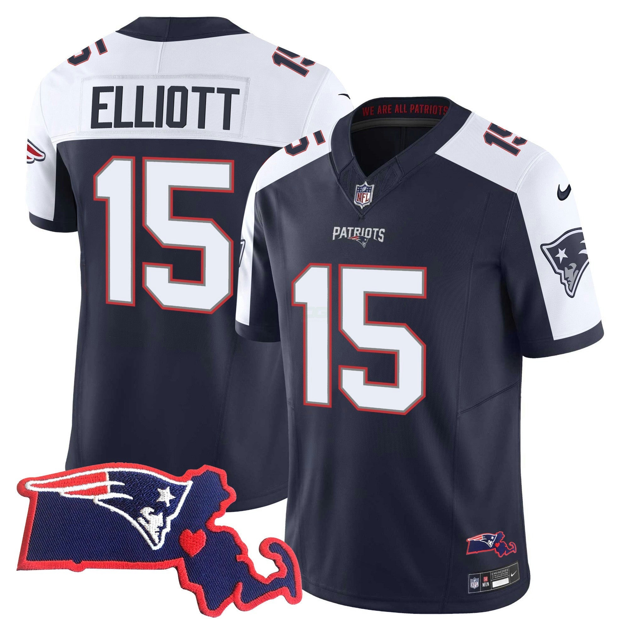 Camisa NFL Men’s Bill Belichick “SB 36, 38, 39, 49, 51 Champions” Vapor Jersey