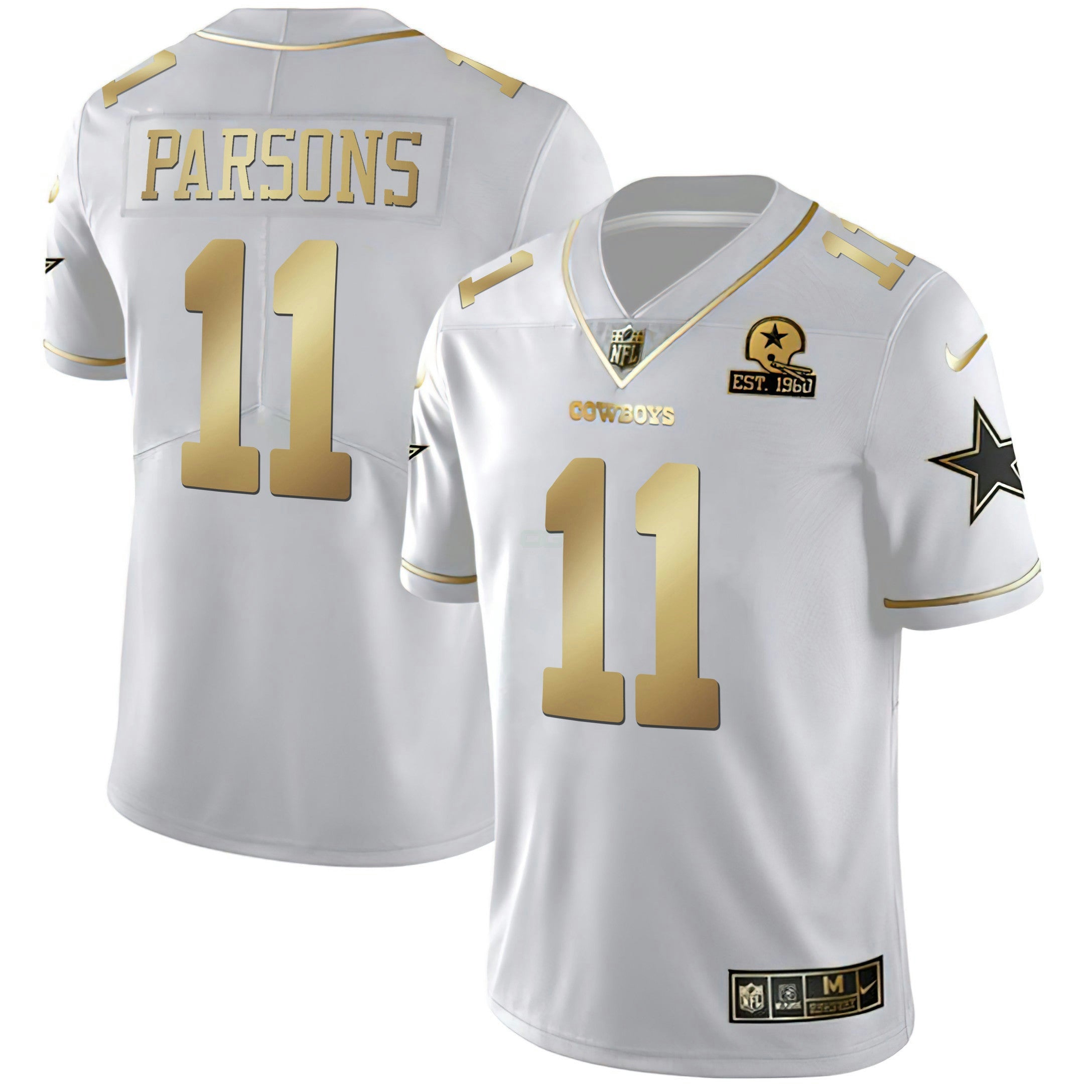 Camisa NFL Men’s Black & Branca Dourada Vapor Limited