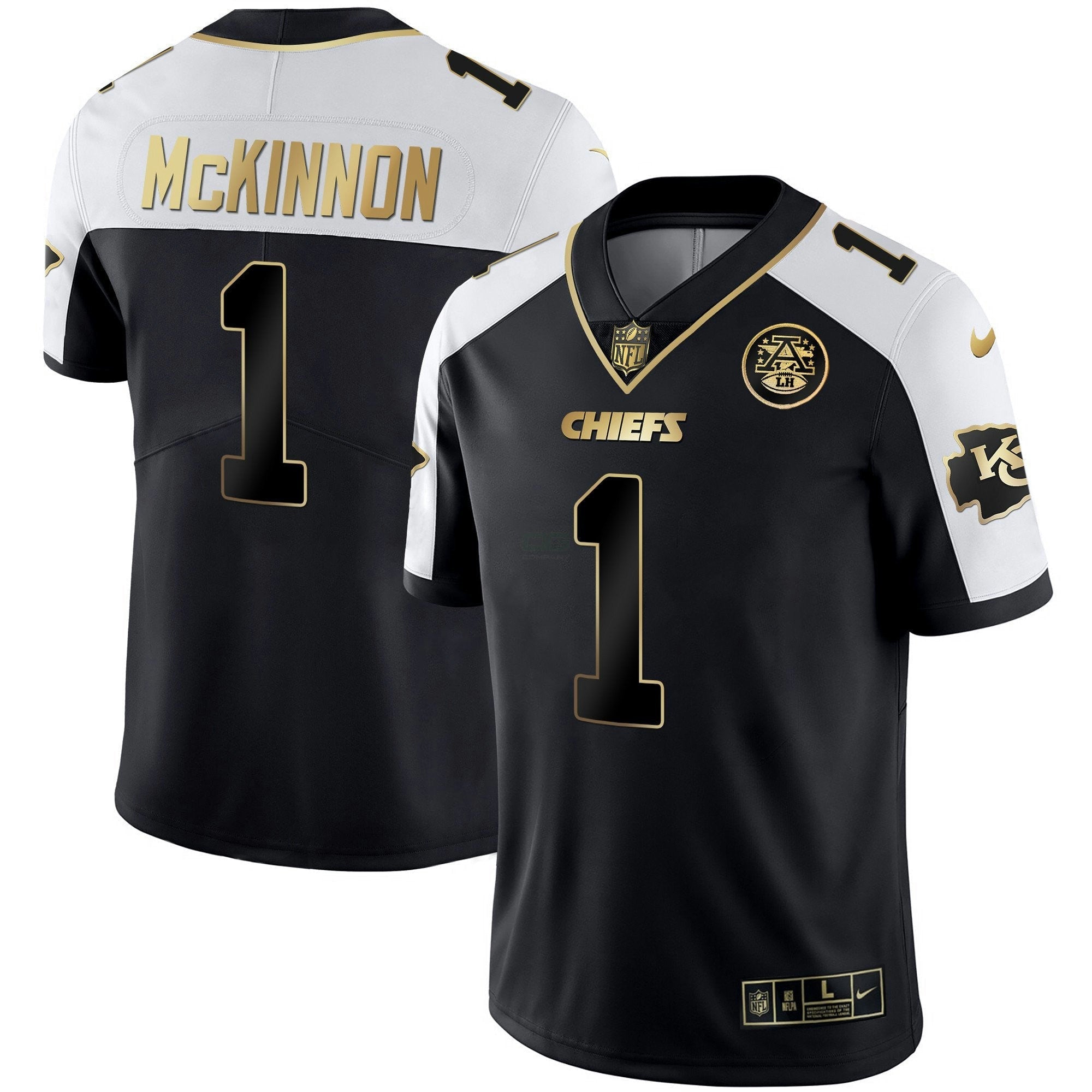 Camisa NFL Men’s Branca Dourada & Preta Dourada