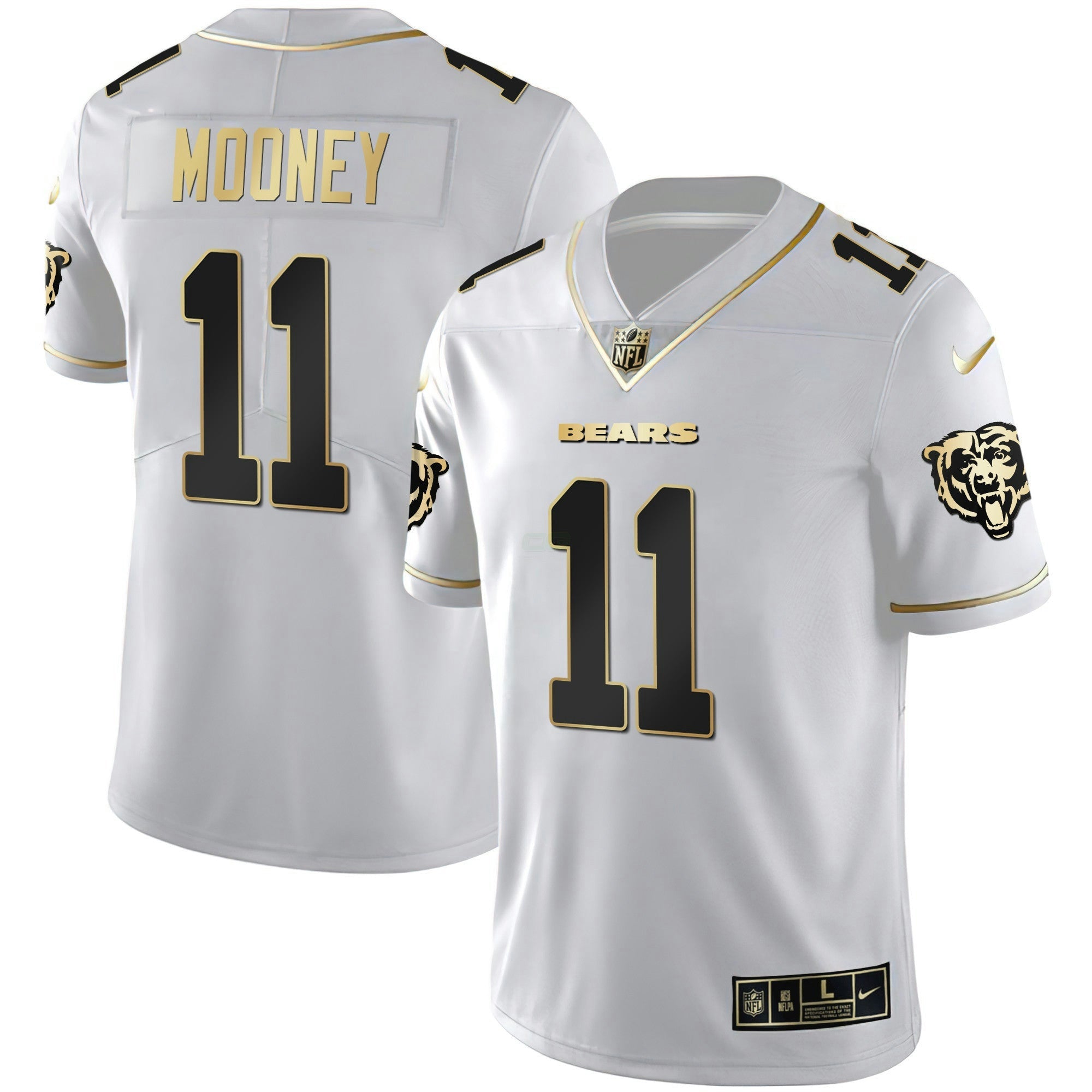 Camisa NFL Men’s Branca Dourada & Preta Dourada Jersey