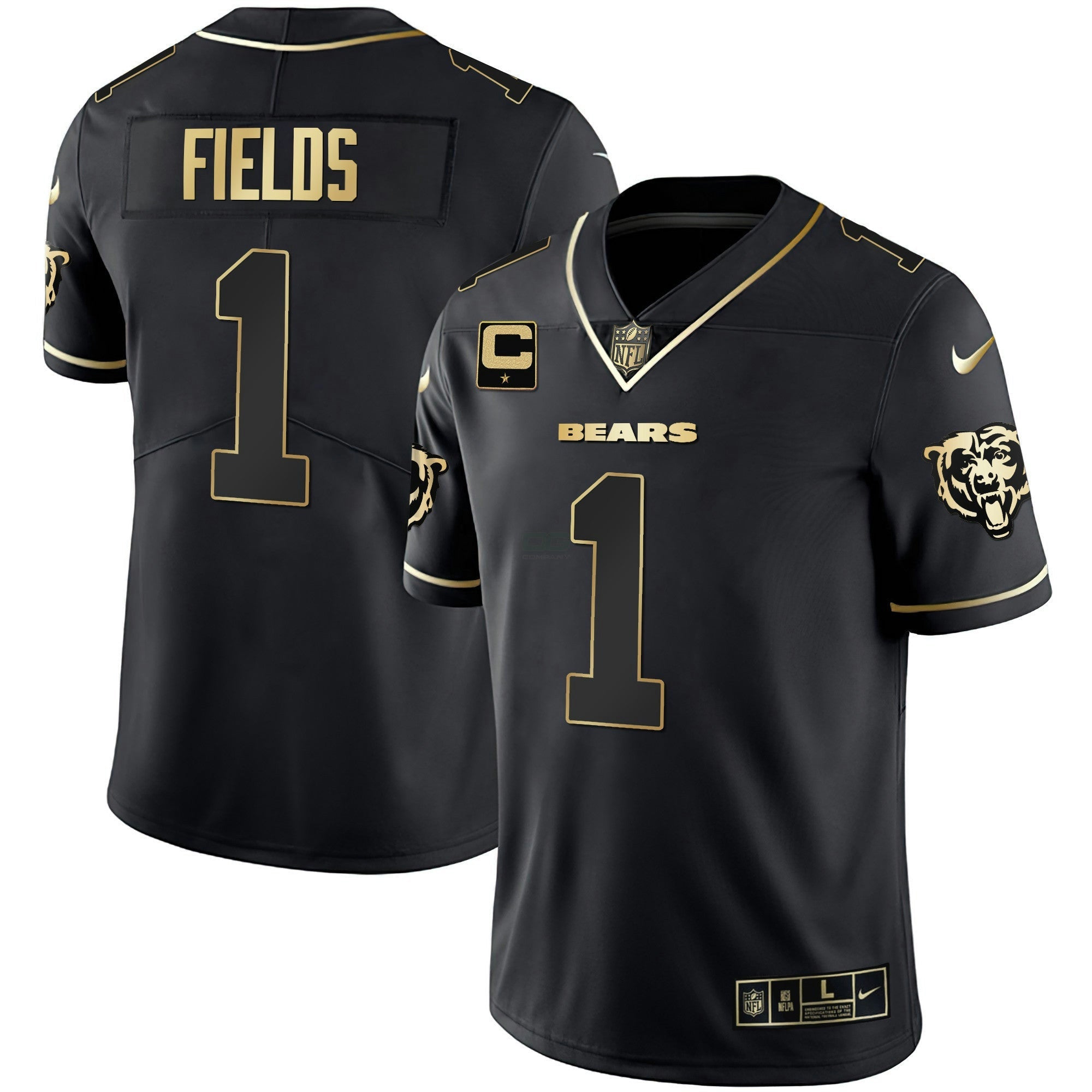 Camisa NFL Men’s Branca Dourada & Preta Dourada Jersey