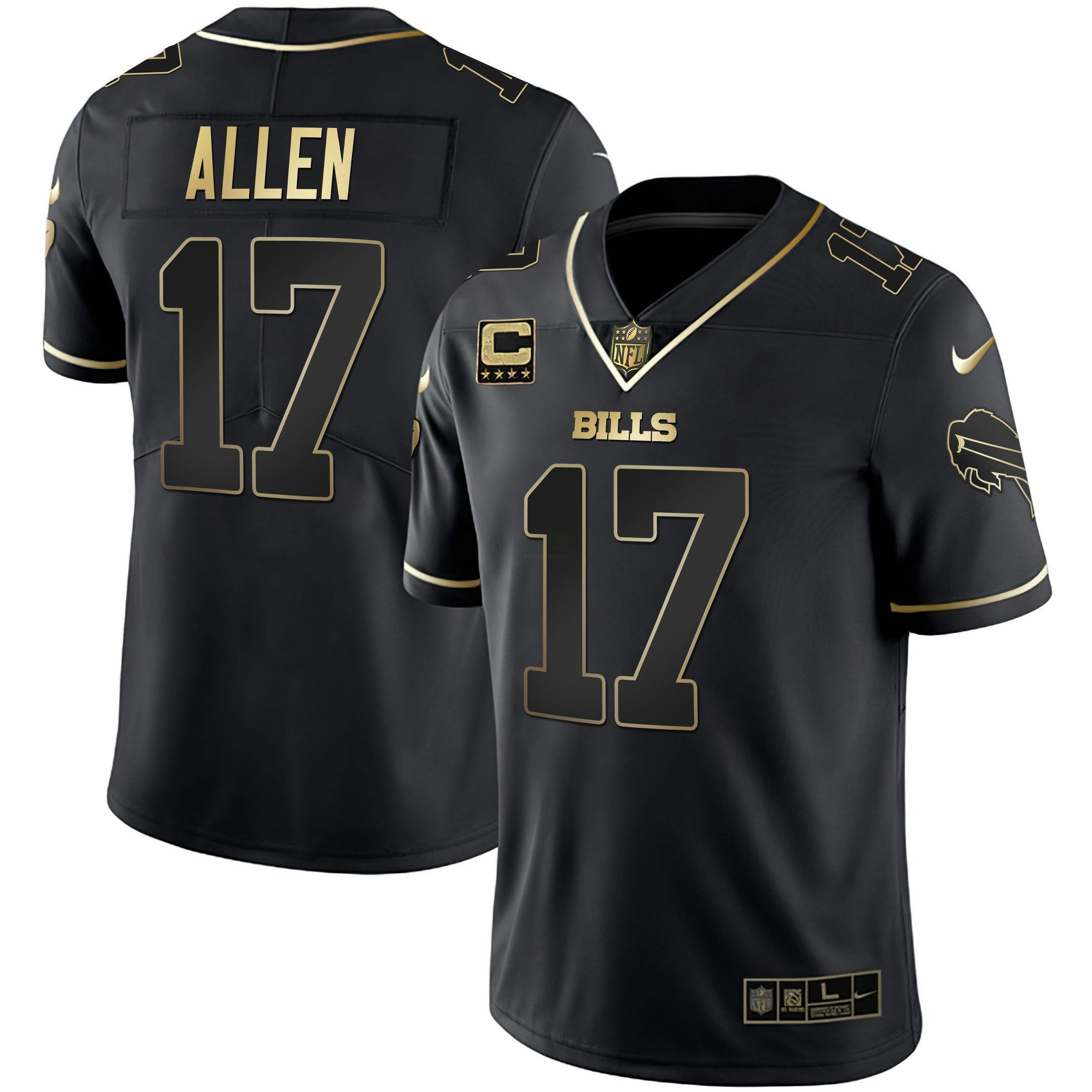 Camisa NFL Men’s Branca Dourada & Preta Dourada