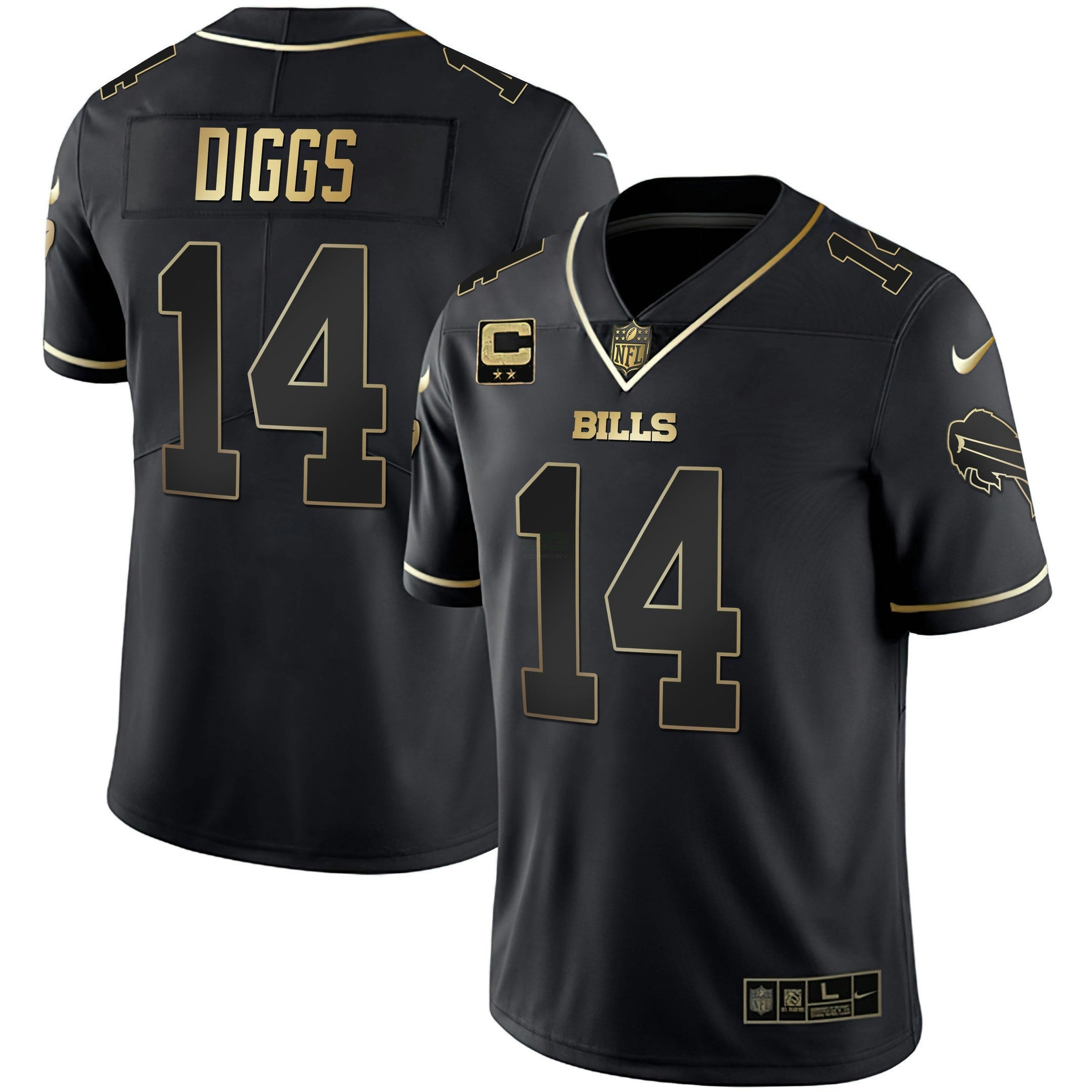Camisa NFL Men’s Branca Dourada & Preta Dourada
