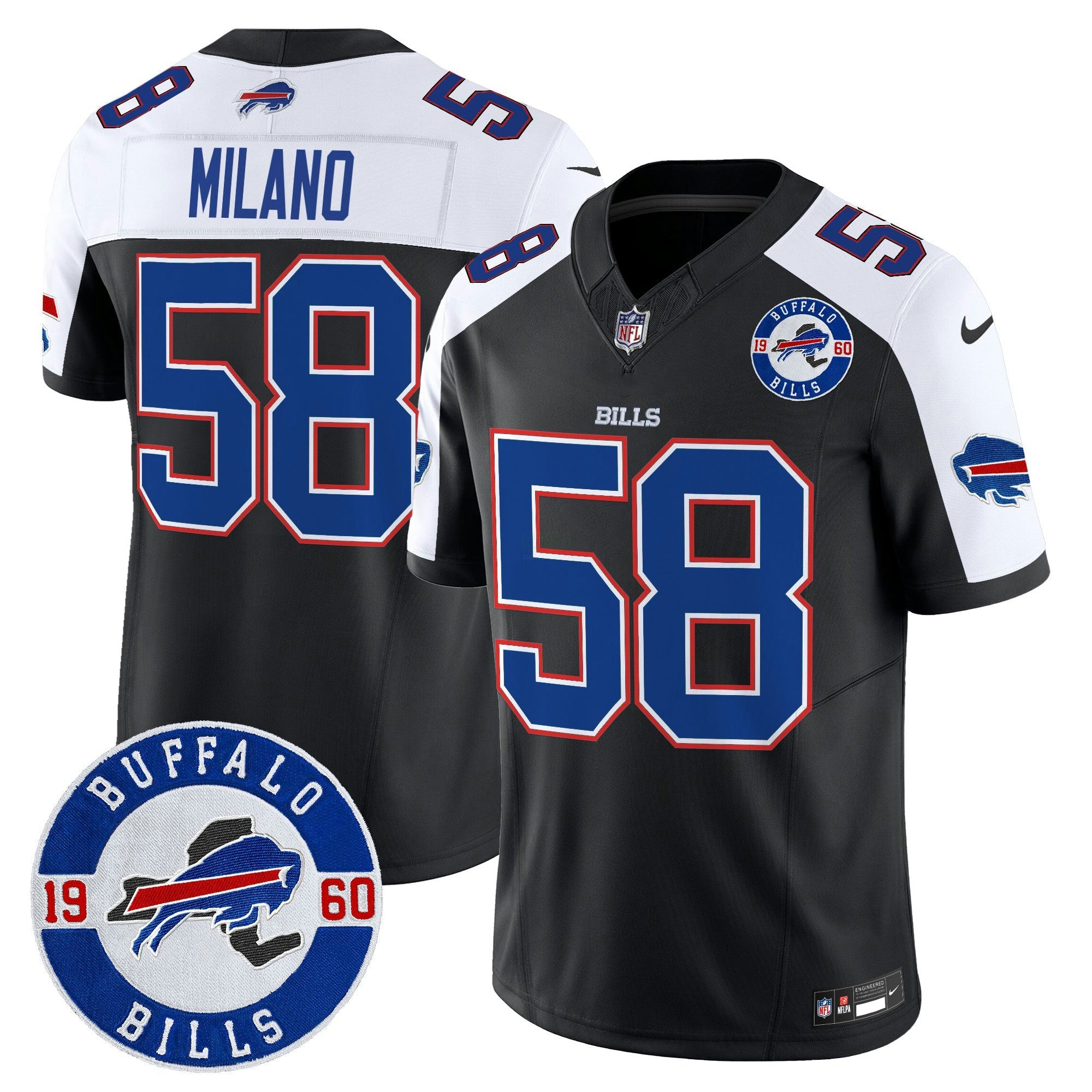Camisa NFL Men’s Buffalo 2024 Vapor Limited Jersey – Est. 1960 Patch