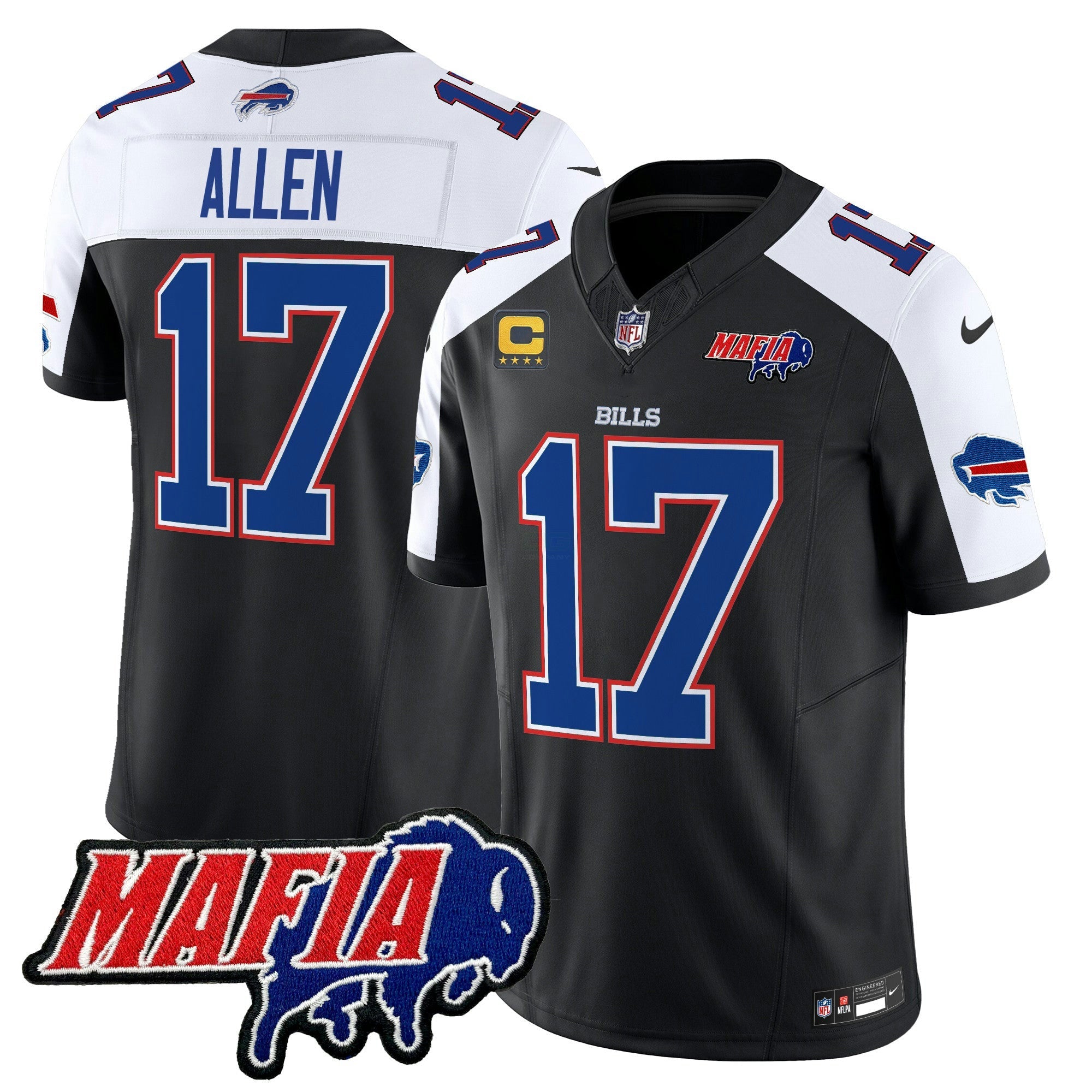 Camisa NFL Men’s Buffalo 2025 Mafia Patch Vapor Limited Jersey
