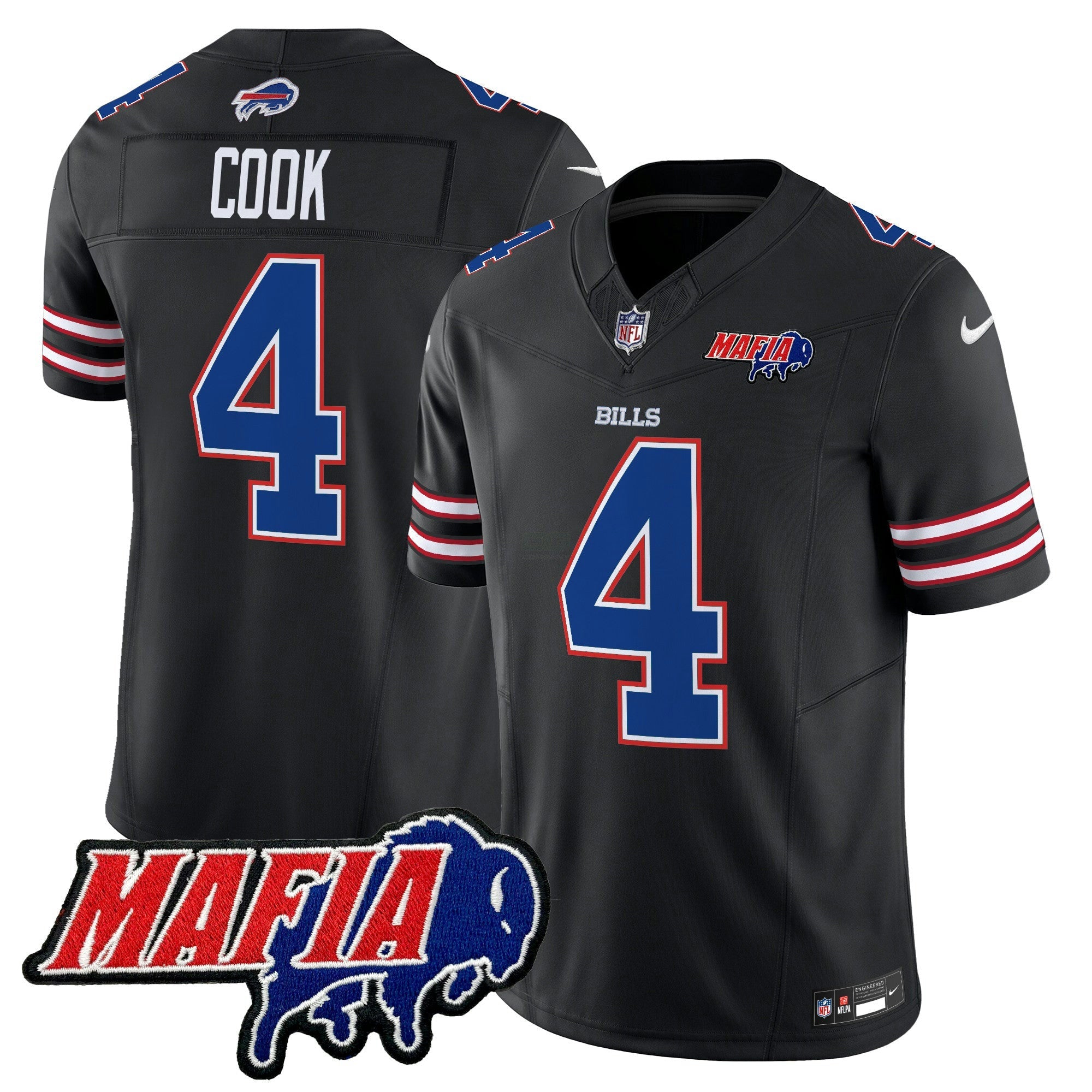 Camisa NFL Men’s Buffalo 2025 Mafia Patch Vapor Limited Jersey