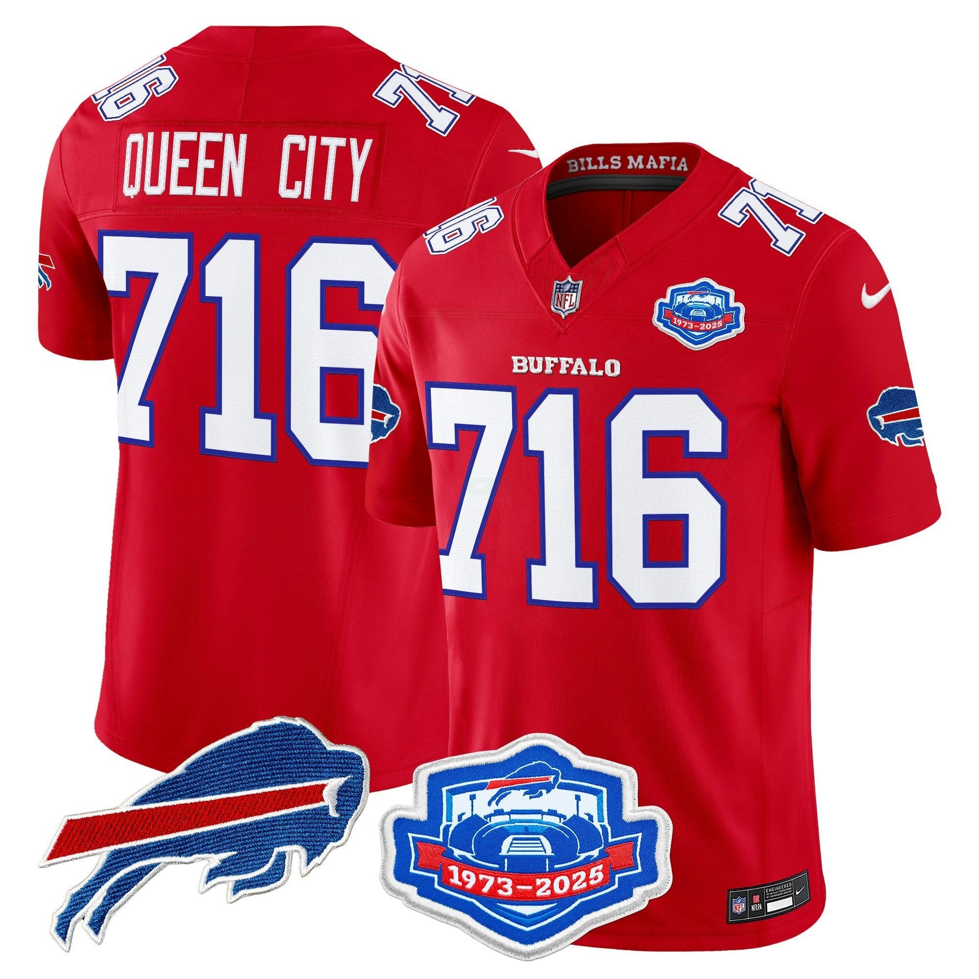 Camisa NFL Men’s Buffalo 2025 “Rivalries” Vapor Limited Jersey – Farewell Season Patch