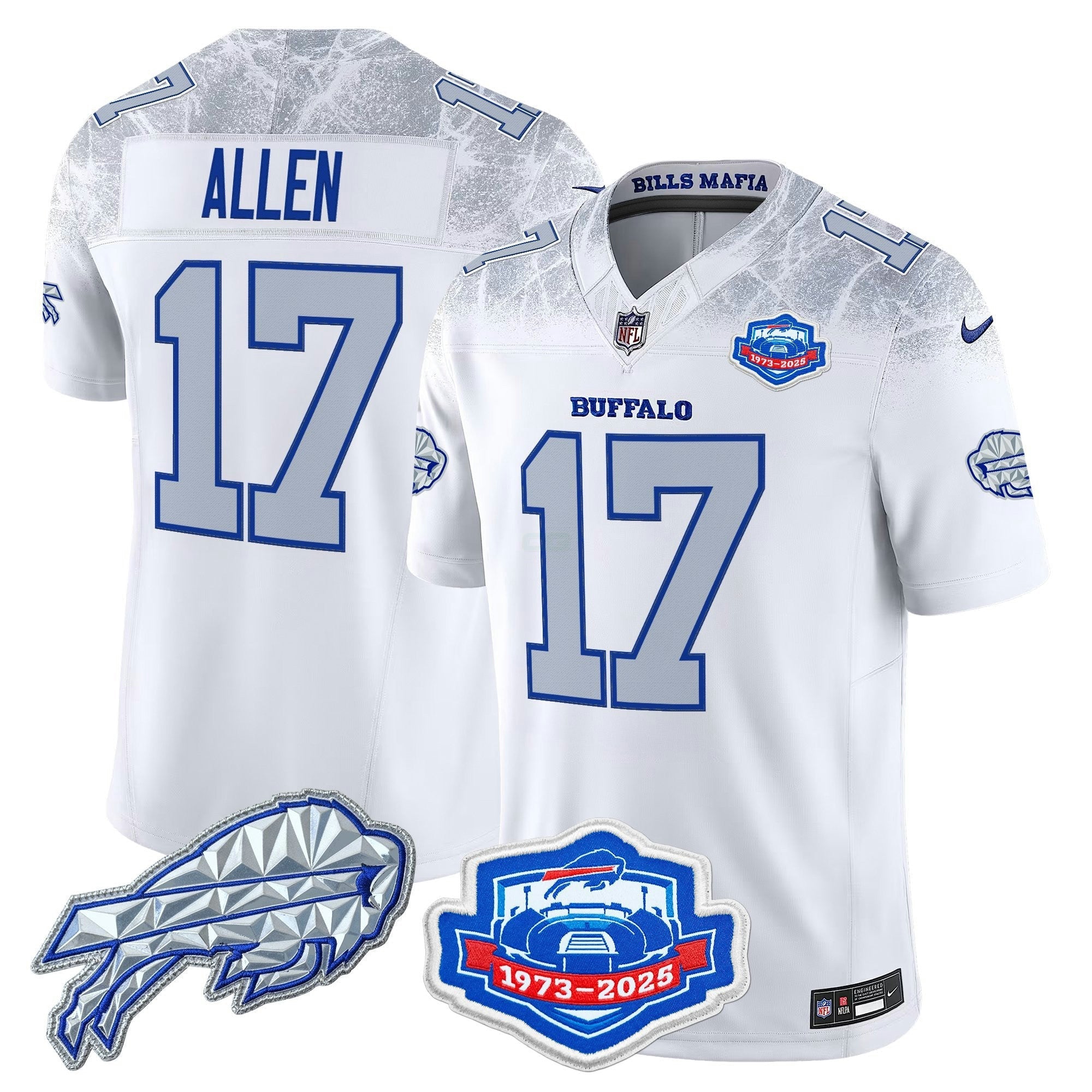 Camisa NFL Men’s Buffalo 2025 “Rivalries” Vapor Limited Jersey – Farewell Season Patch