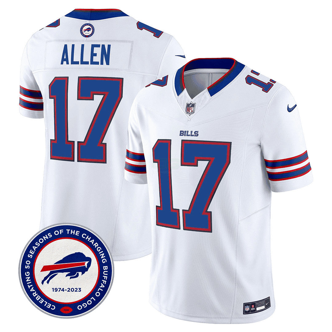 Camisa NFL Men’s Buffalo 50th Charging Logo Patch Vapor Limited Jersey