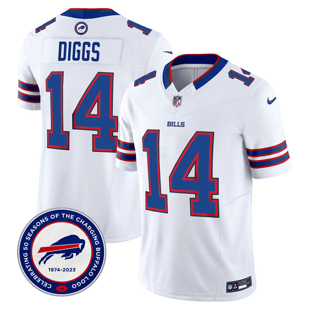 Camisa NFL Men’s Buffalo 50th Charging Logo Patch Vapor Limited Jersey