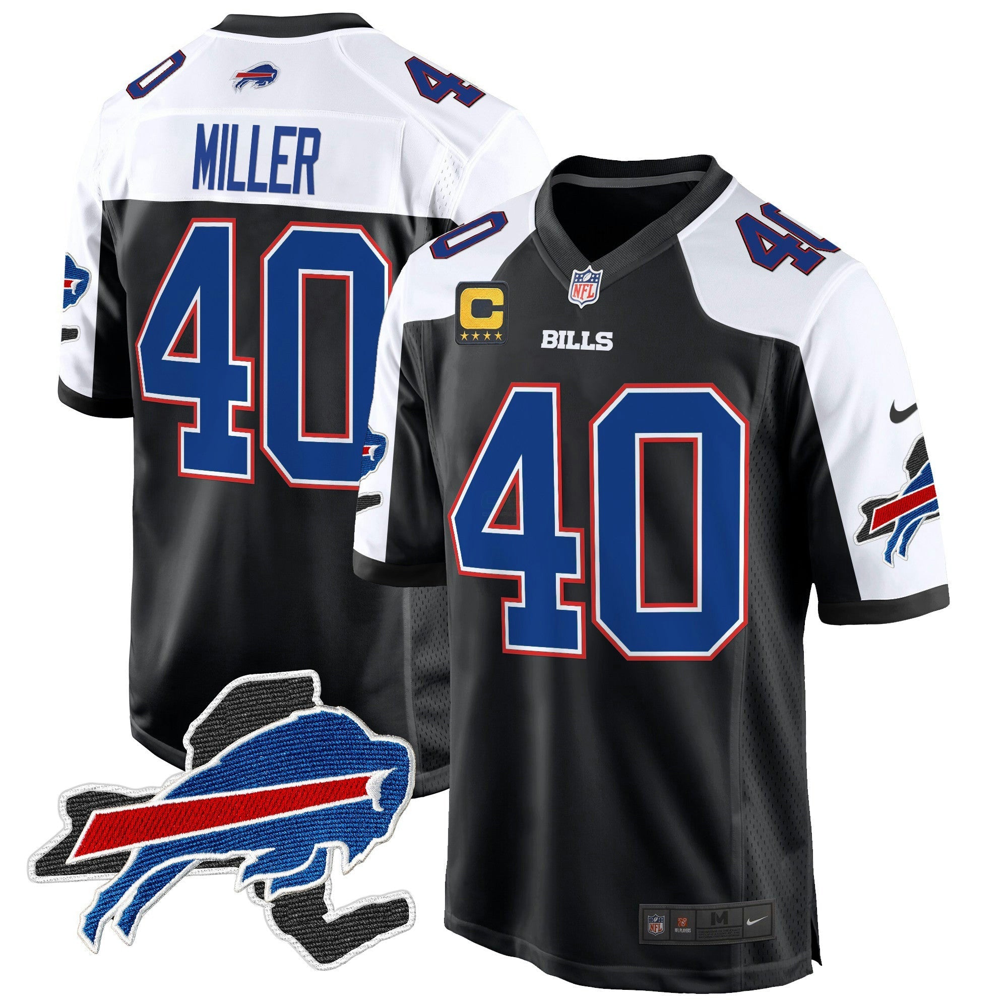 Camisa NFL Men’s Buffalo New York Patch Game Jersey