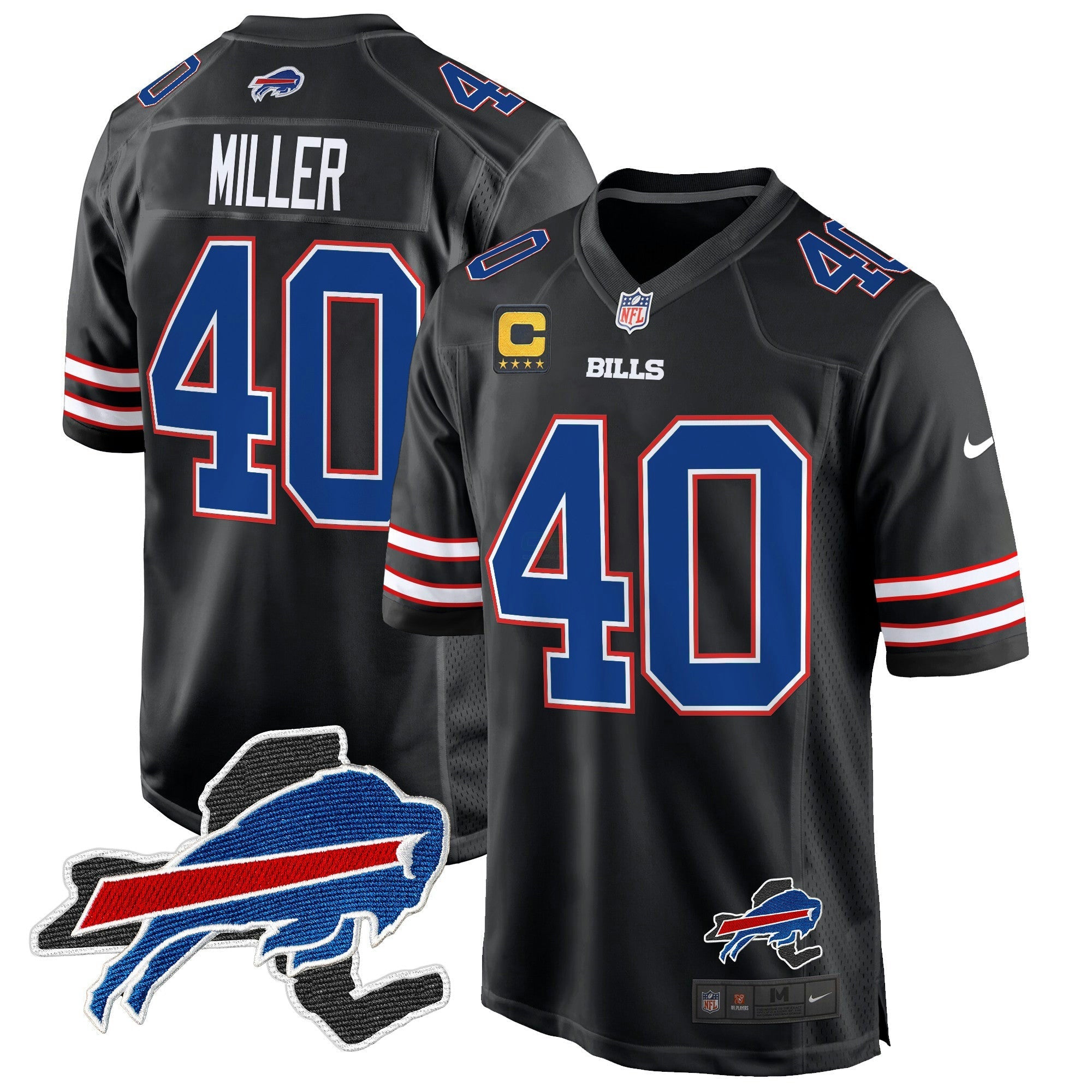 Camisa NFL Men’s Buffalo New York Patch Game Jersey