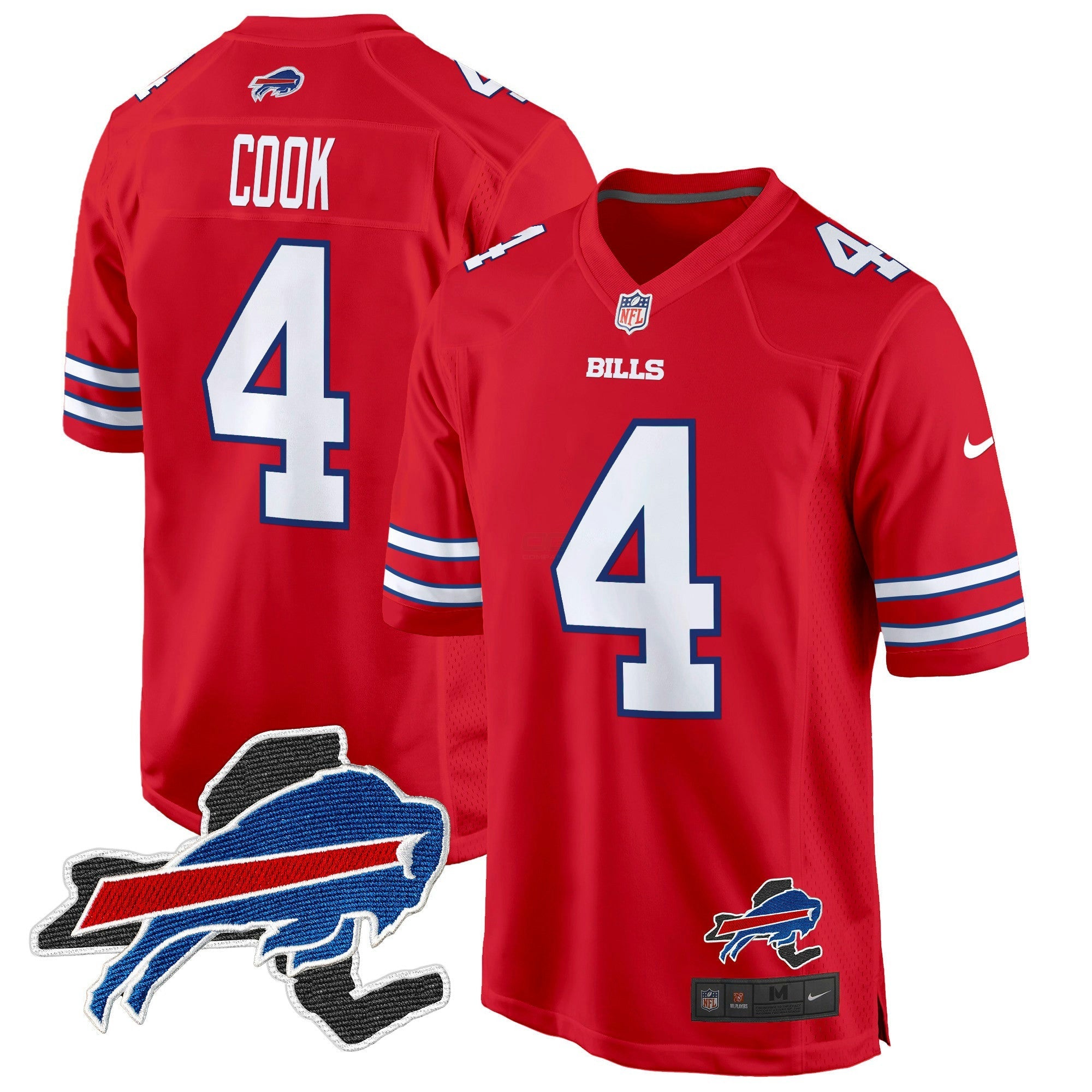 Camisa NFL Men’s Buffalo New York Patch Game Jersey
