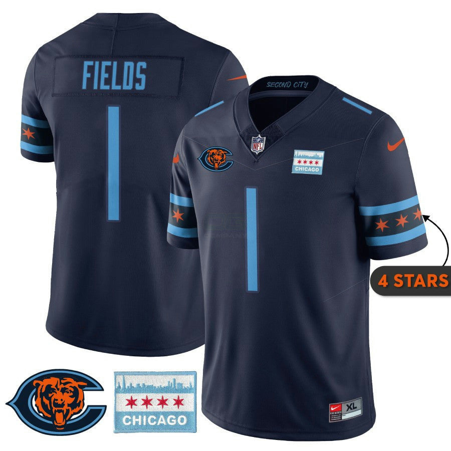 Camisa NFL Men’s Chicago City Edition Jersey – Chicago Flag