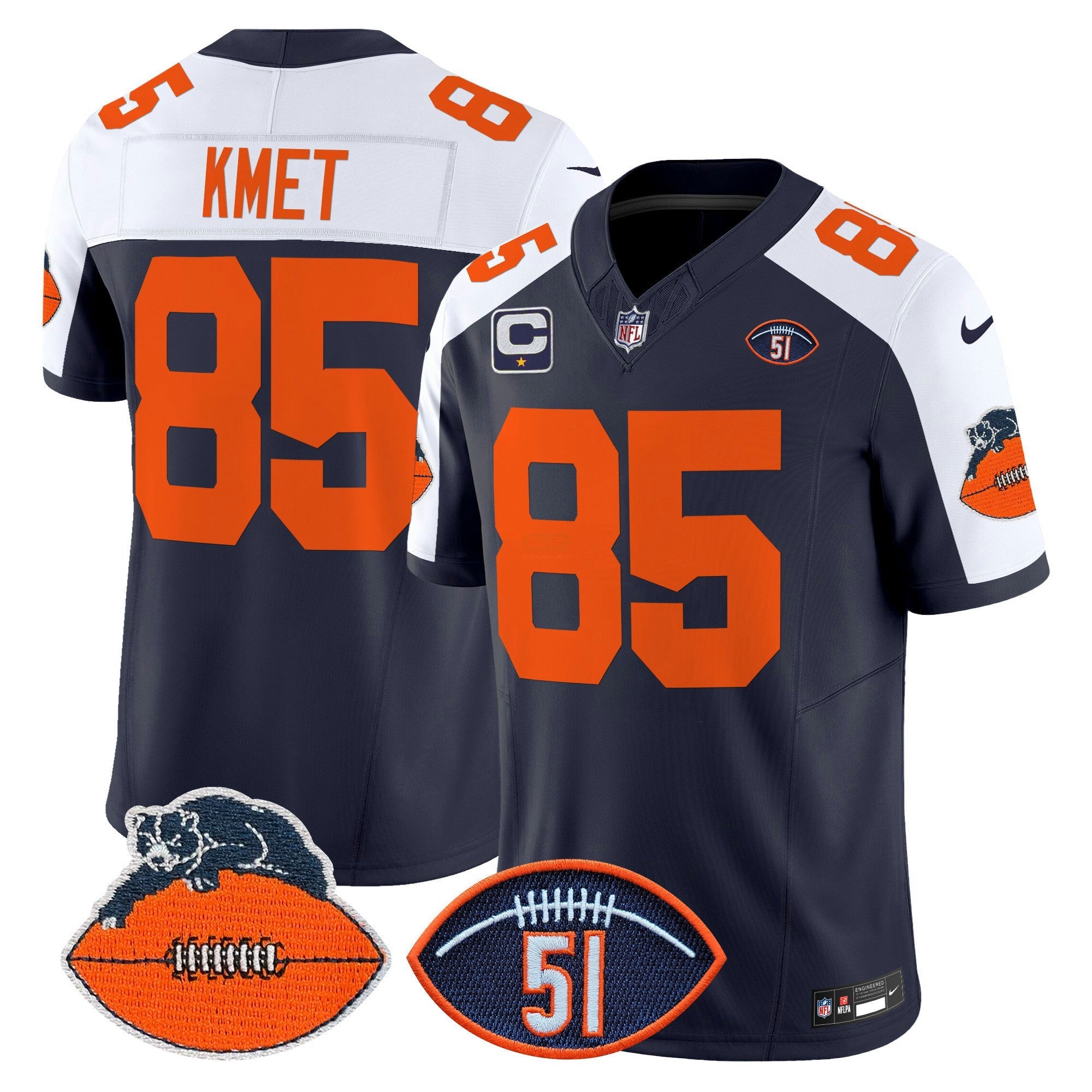 Camisa NFL Men’s Chicago Dick Butkus Patch Throwback Vapor Limited Jersey