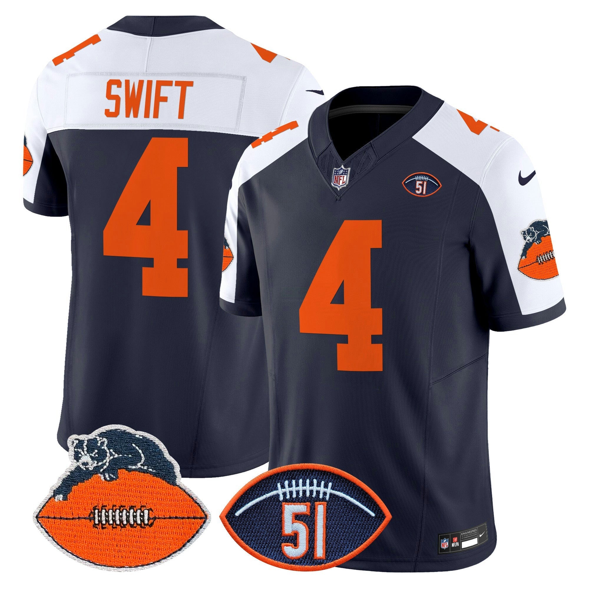 Camisa NFL Men’s Chicago Dick Butkus Patch Throwback Vapor Limited Jersey