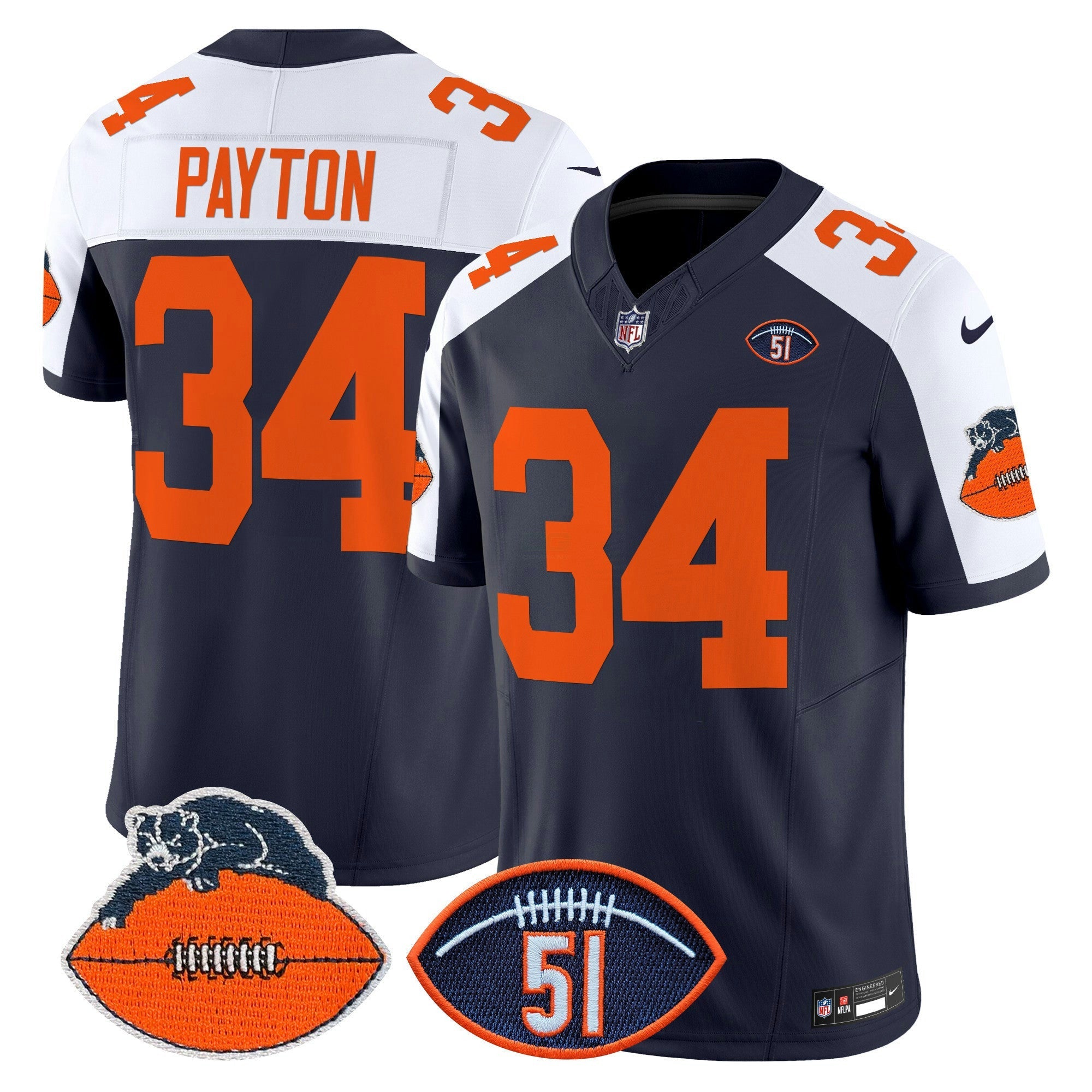 Camisa NFL Men’s Chicago Dick Butkus Patch Throwback Vapor Limited Jersey