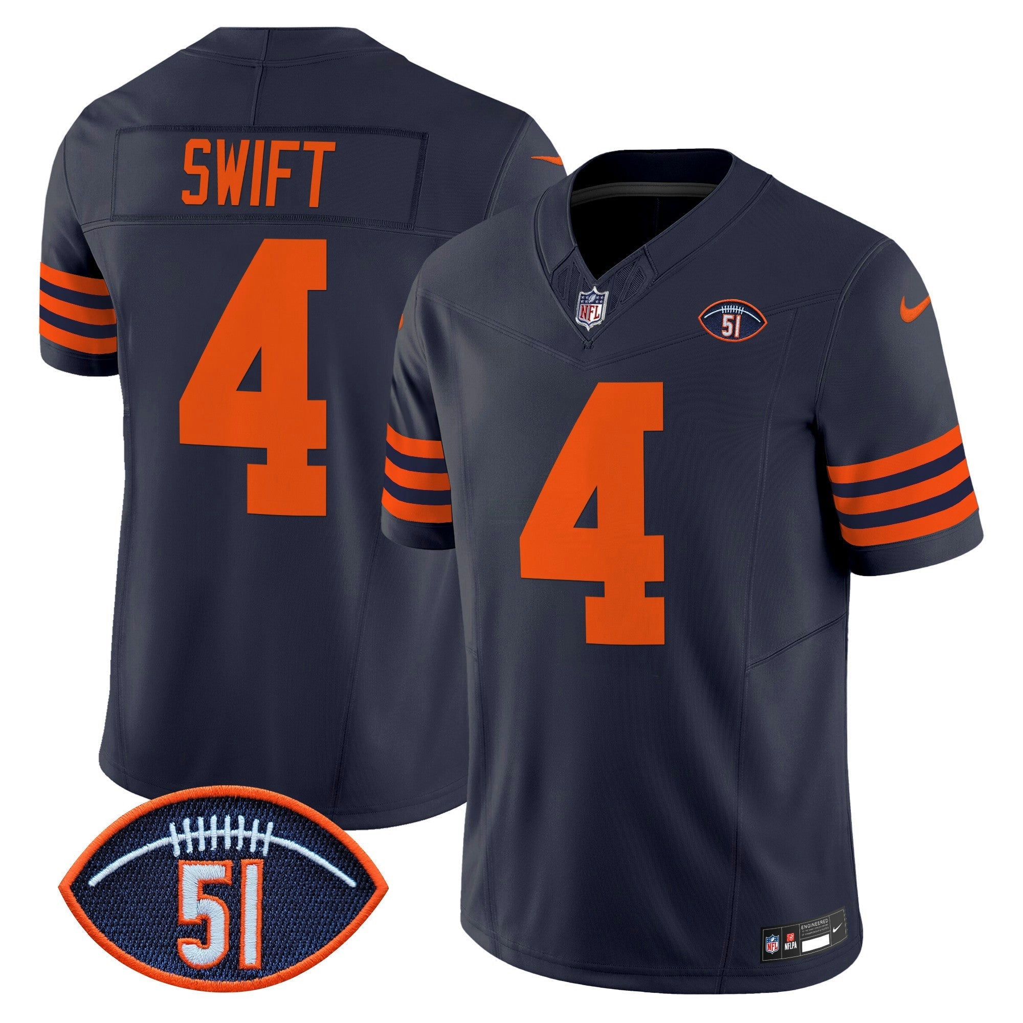 Camisa NFL Men’s Chicago Dick Butkus Patch Throwback Vapor Limited Jersey