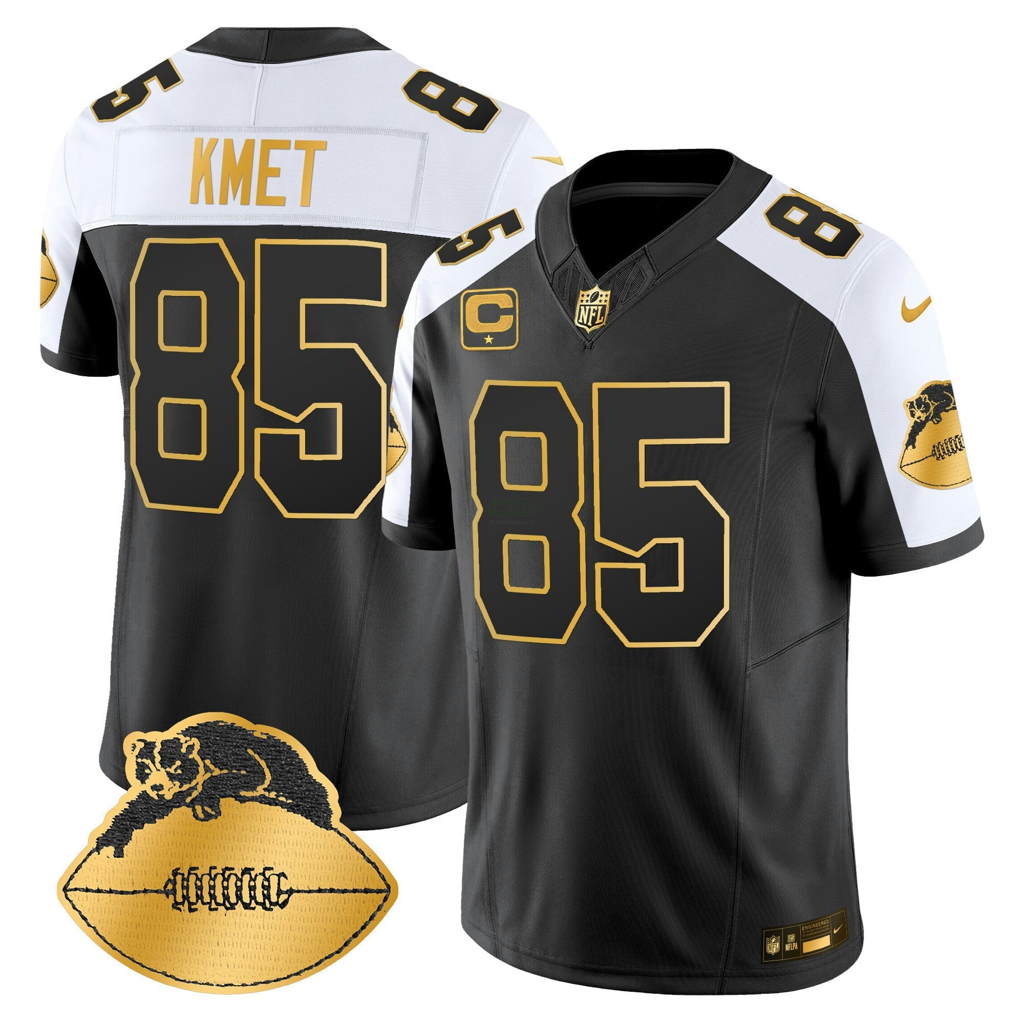 Camisa NFL Men’s Chicago Throwback Dourada Vapor Limited Jersey