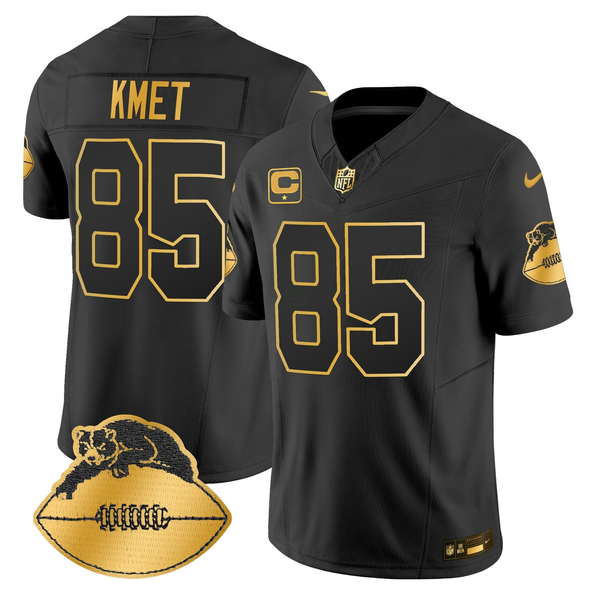 Camisa NFL Men’s Chicago Throwback Dourada Vapor Limited Jersey