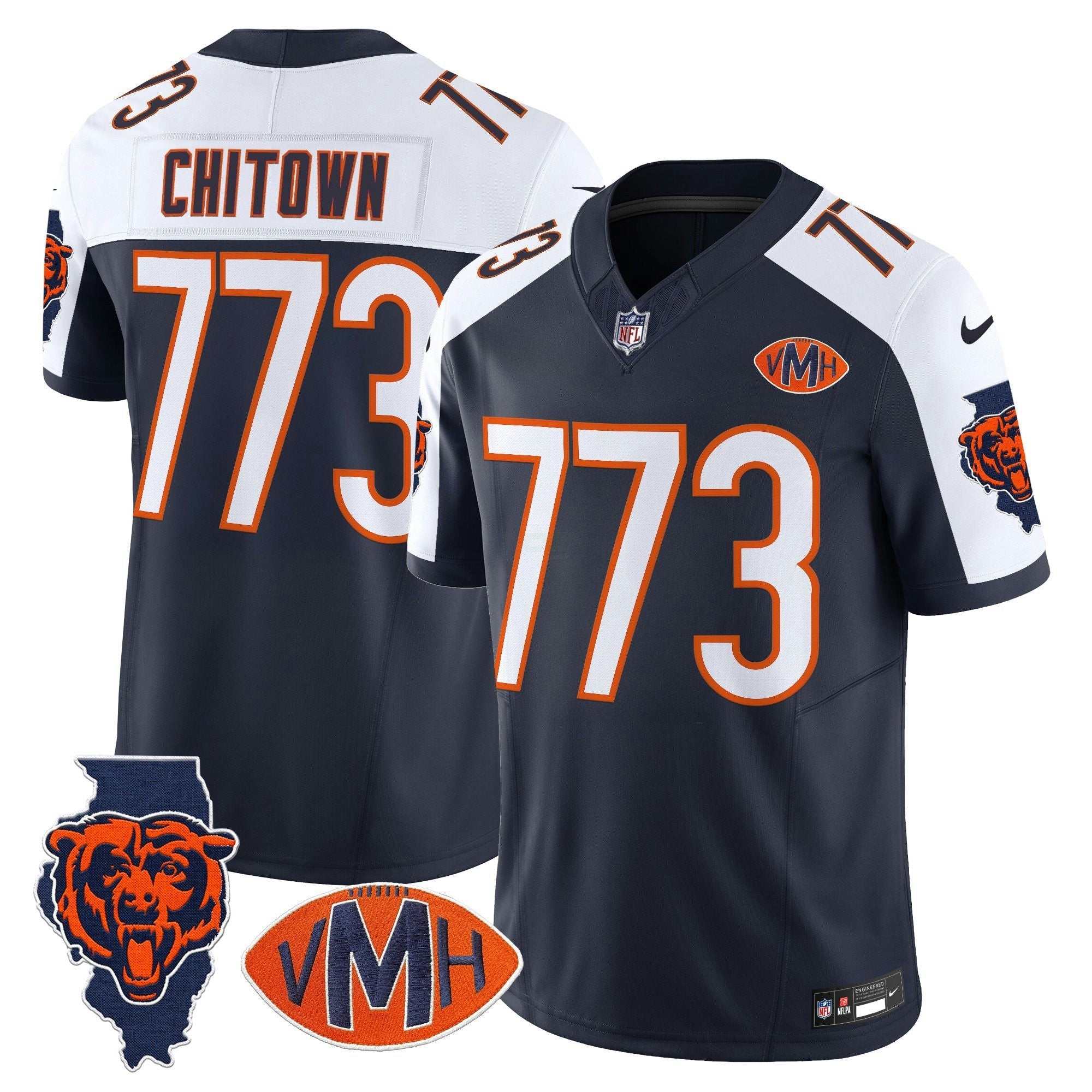 Camisa NFL Men’s Chicago Virginia McCaskey Memorial Patch Vapor Jersey